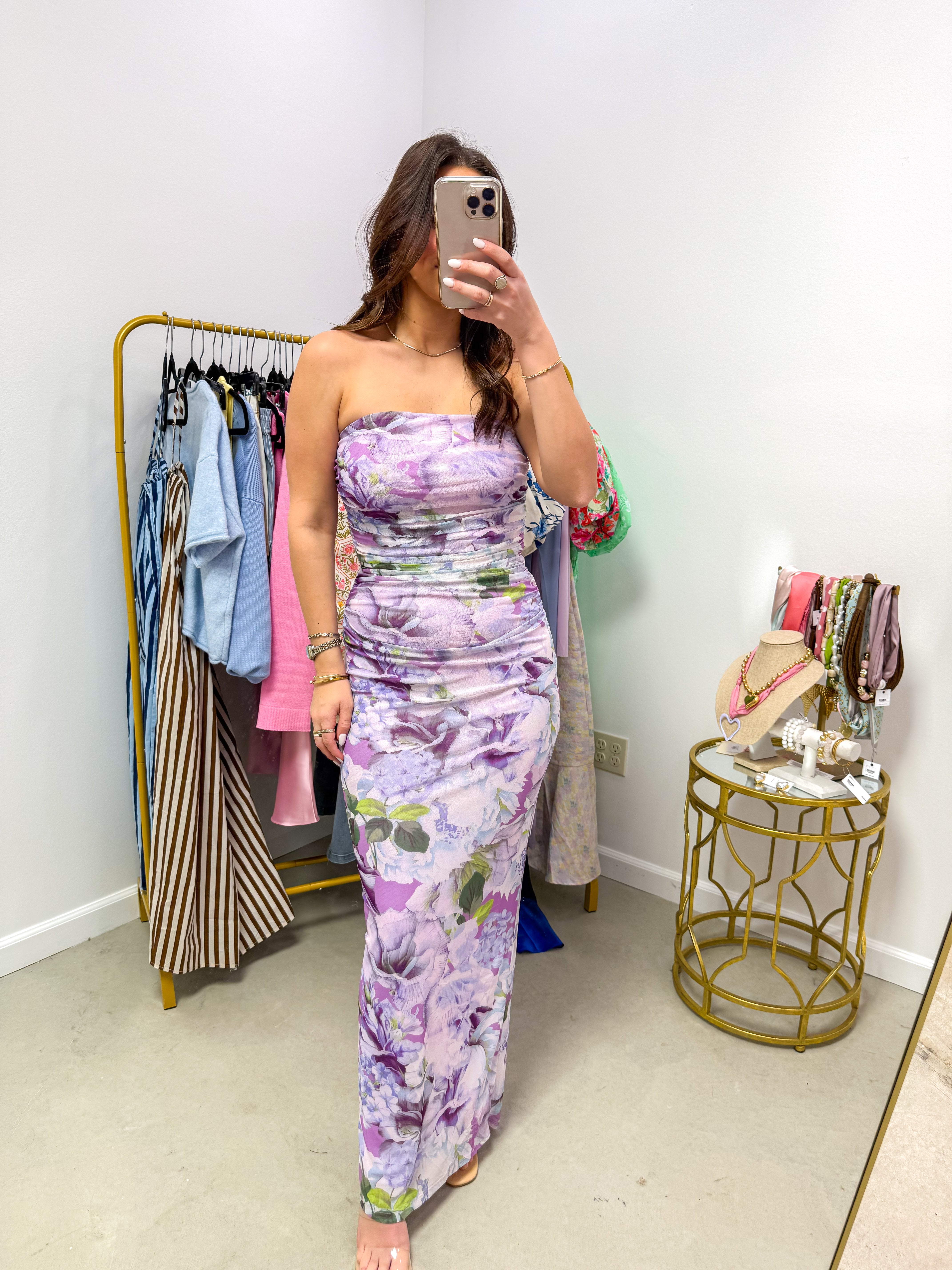 Sugarplum Lavender Floral Midi