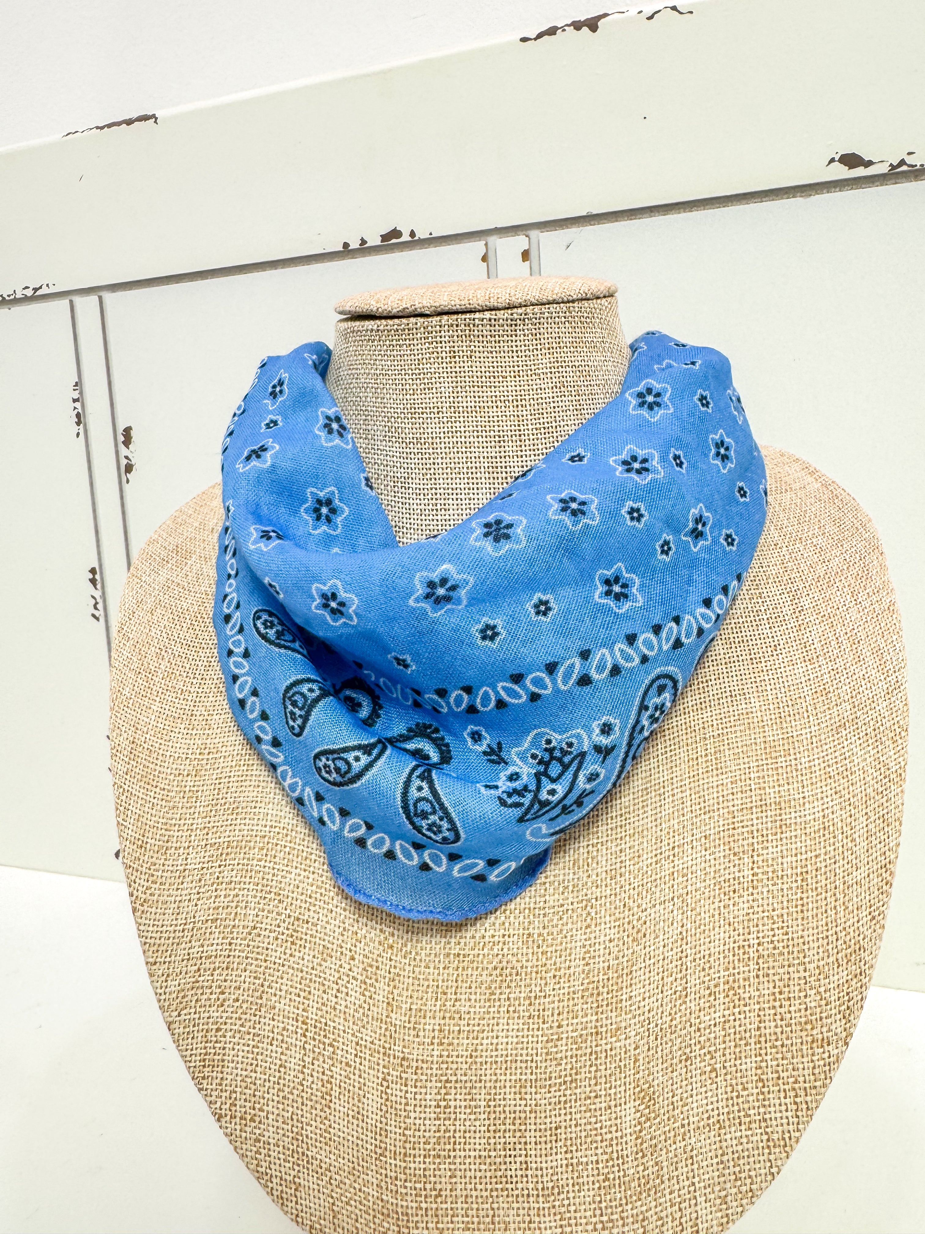 Denim Blue Bandana Scarf