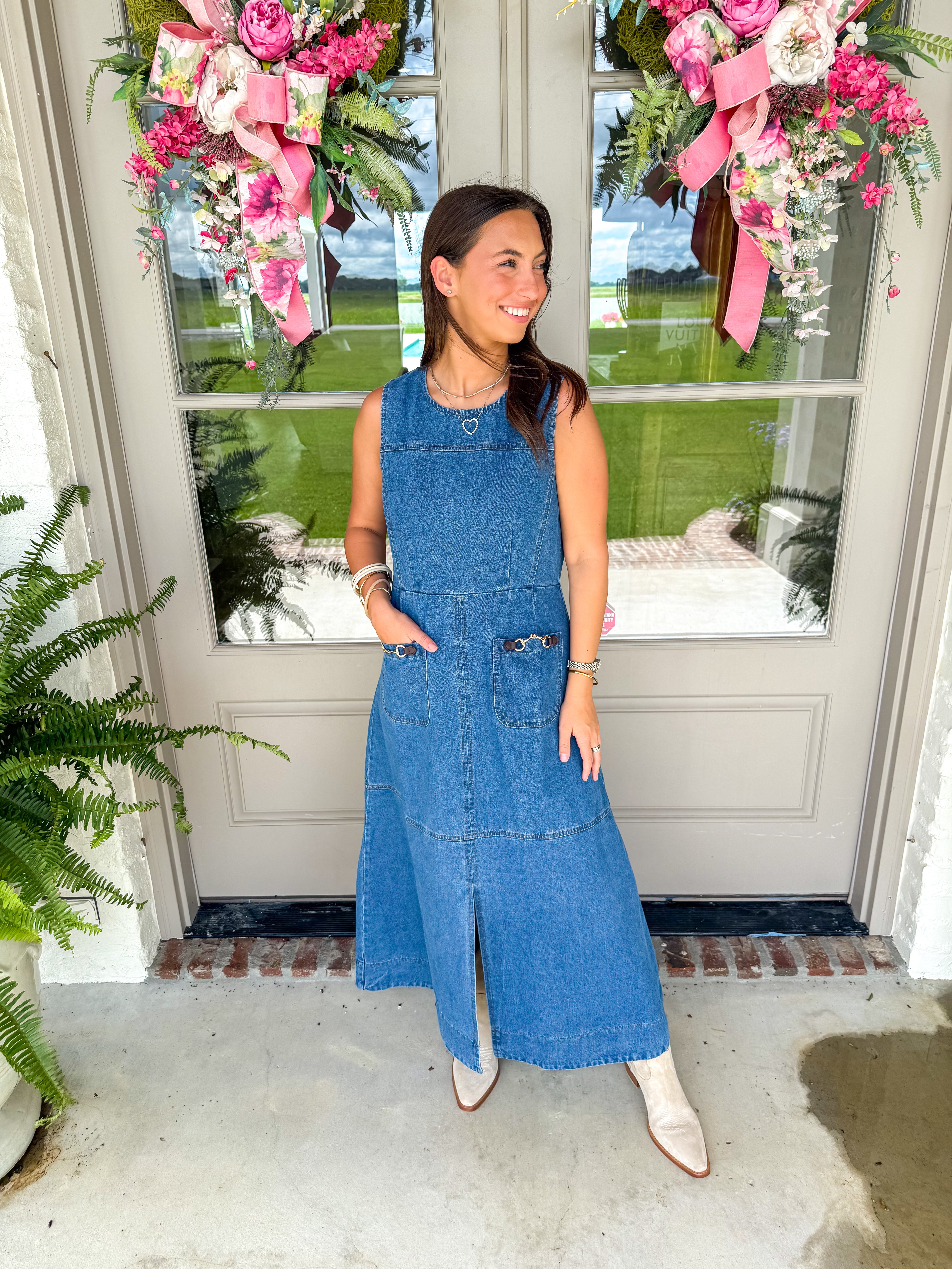Chamberlain Light Denim Midi Dress