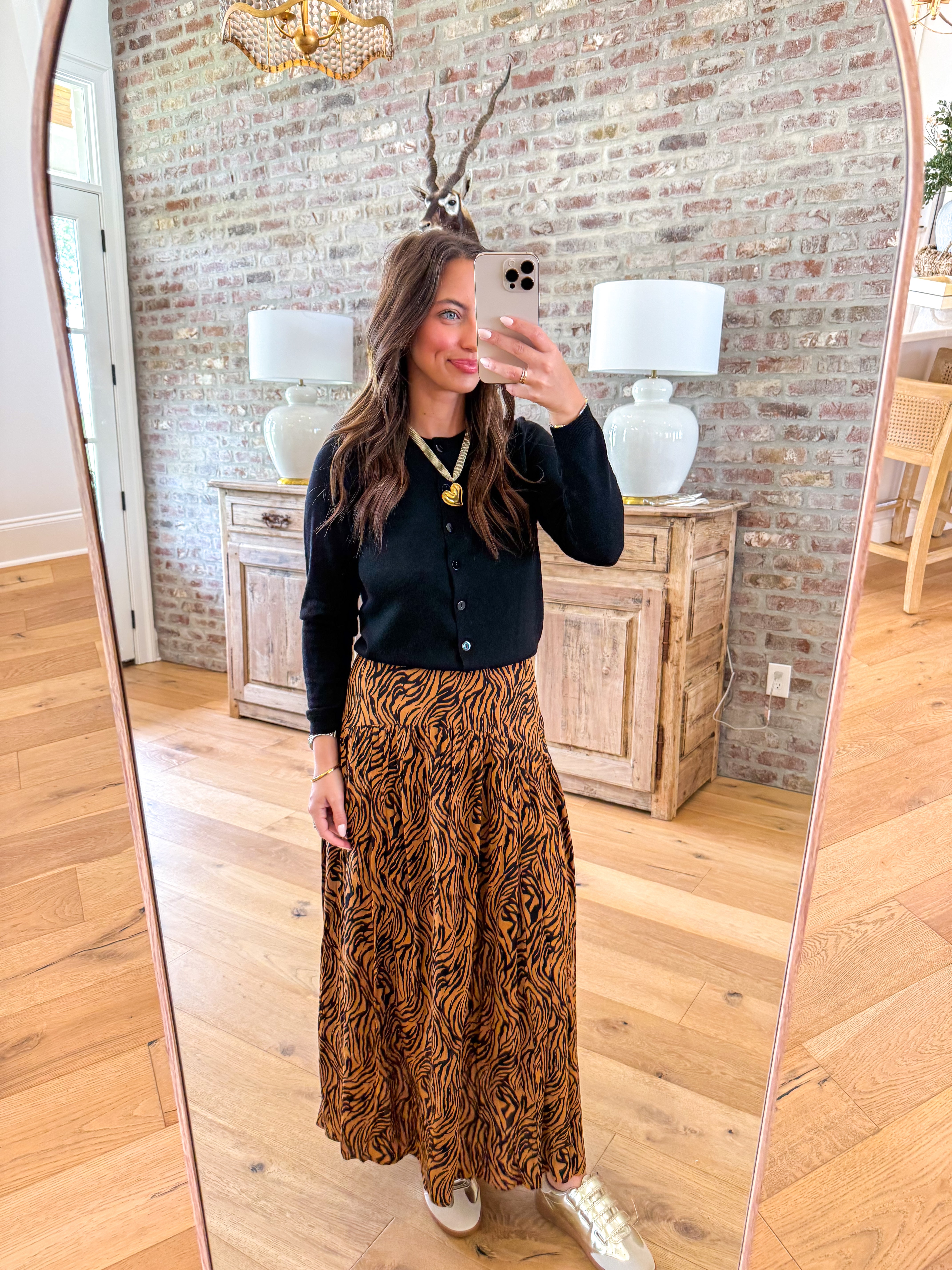 Wild Side Tiger Print Maxi Skirt