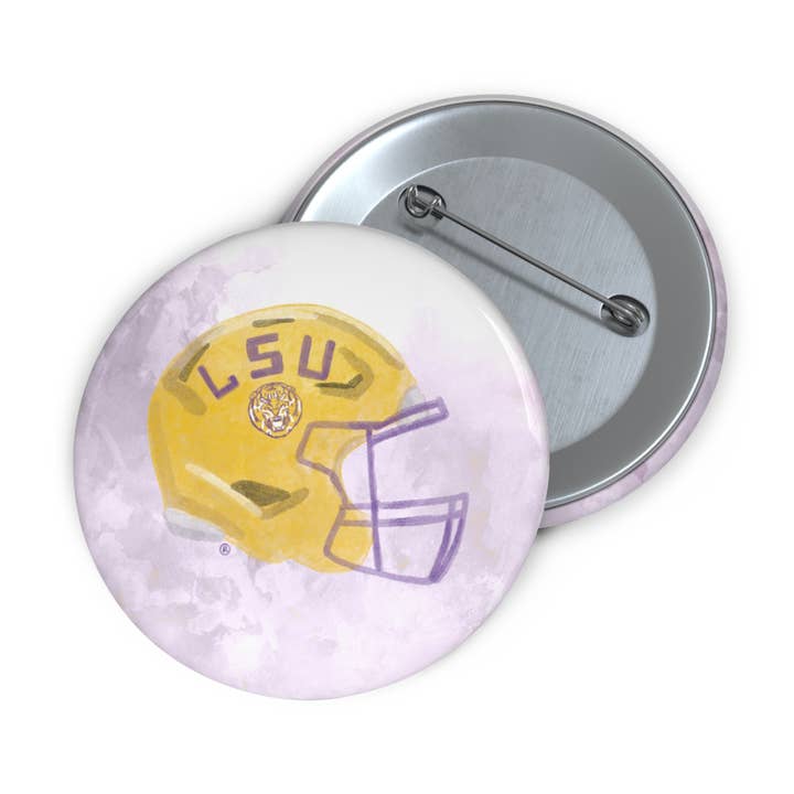 LSU Helmet Game Day Button (PREORDER 08/15)