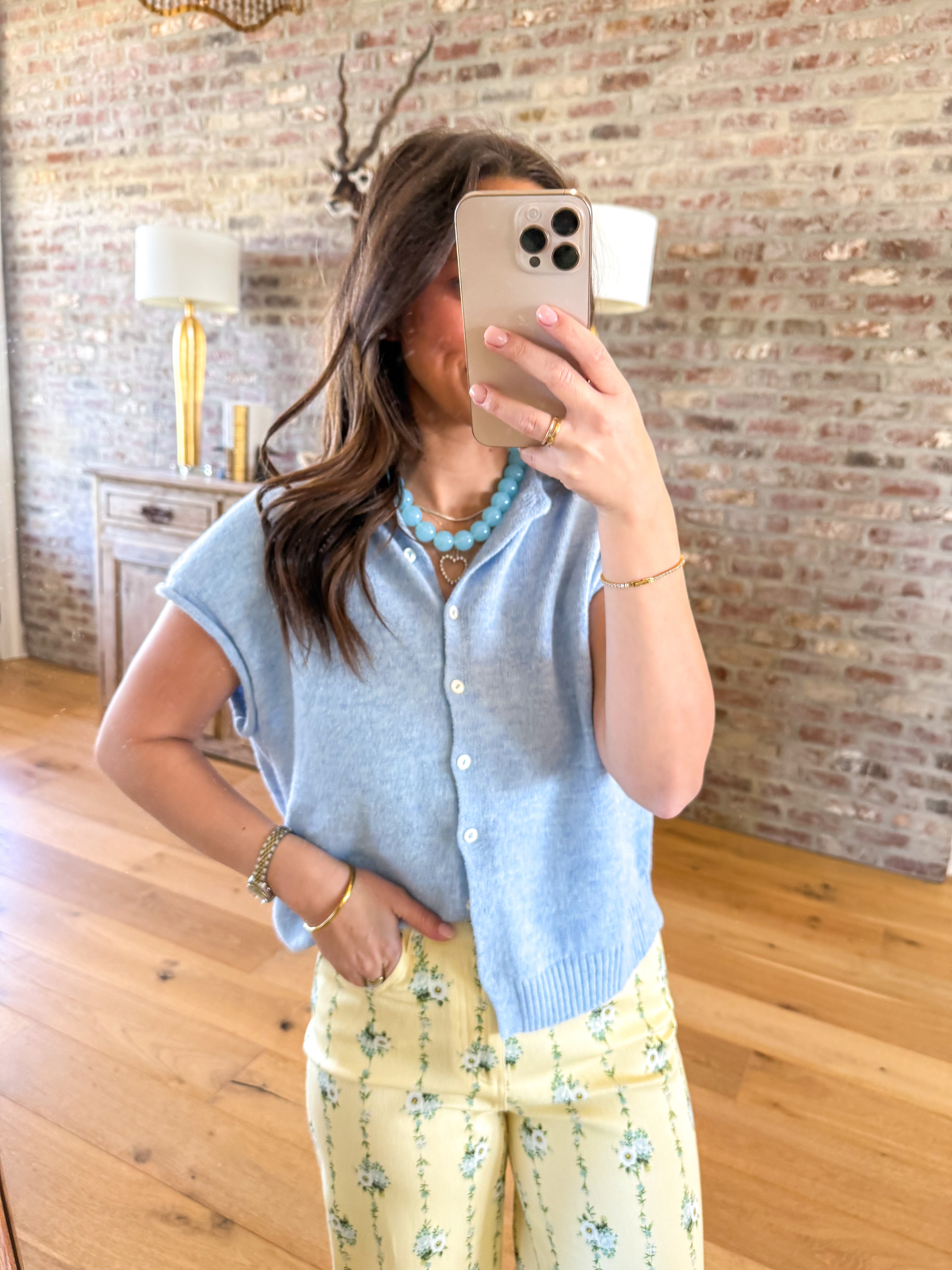 Classic Comfort Cardigan Sky Blue