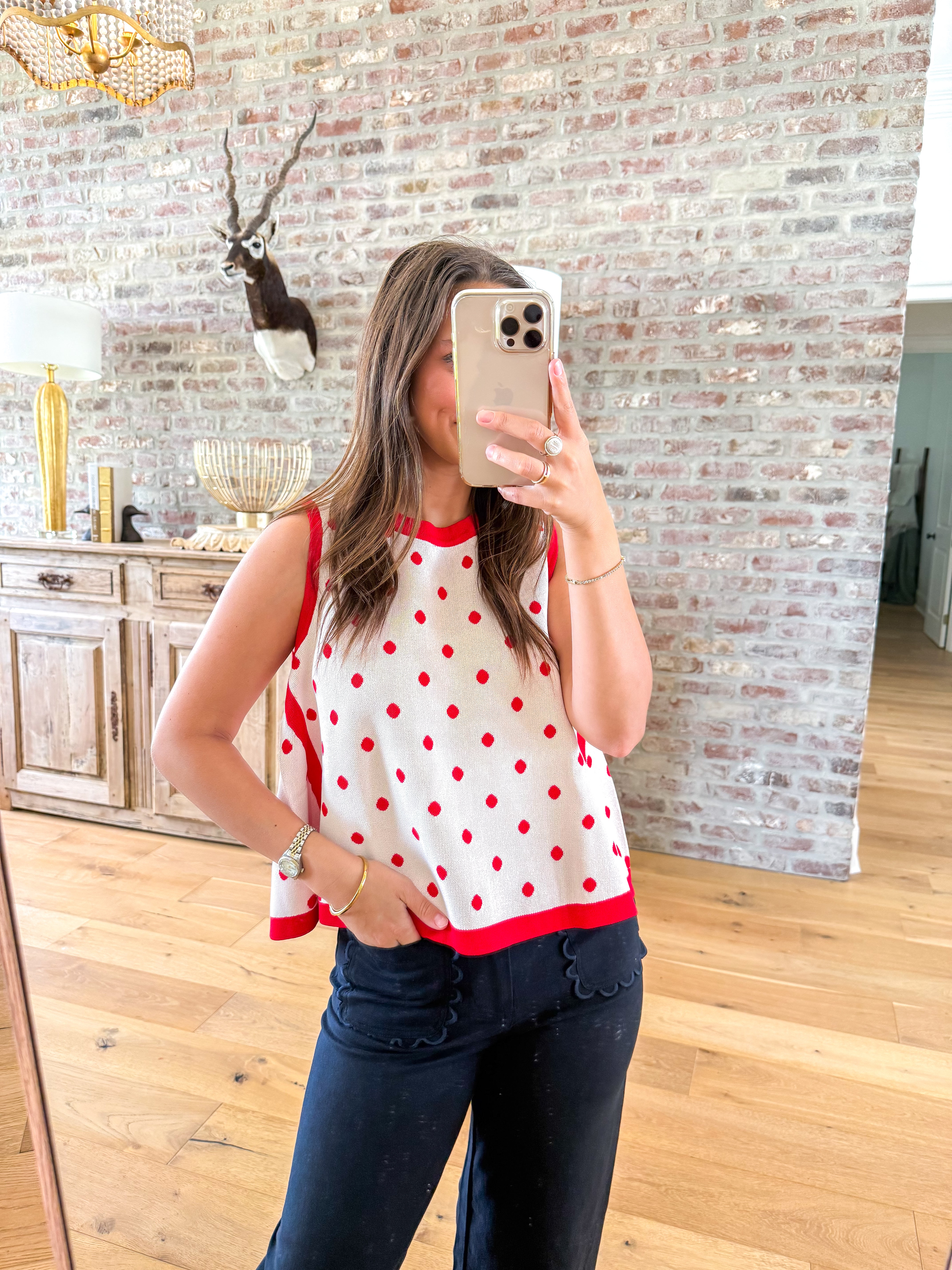 Darling Dot Cream Tank