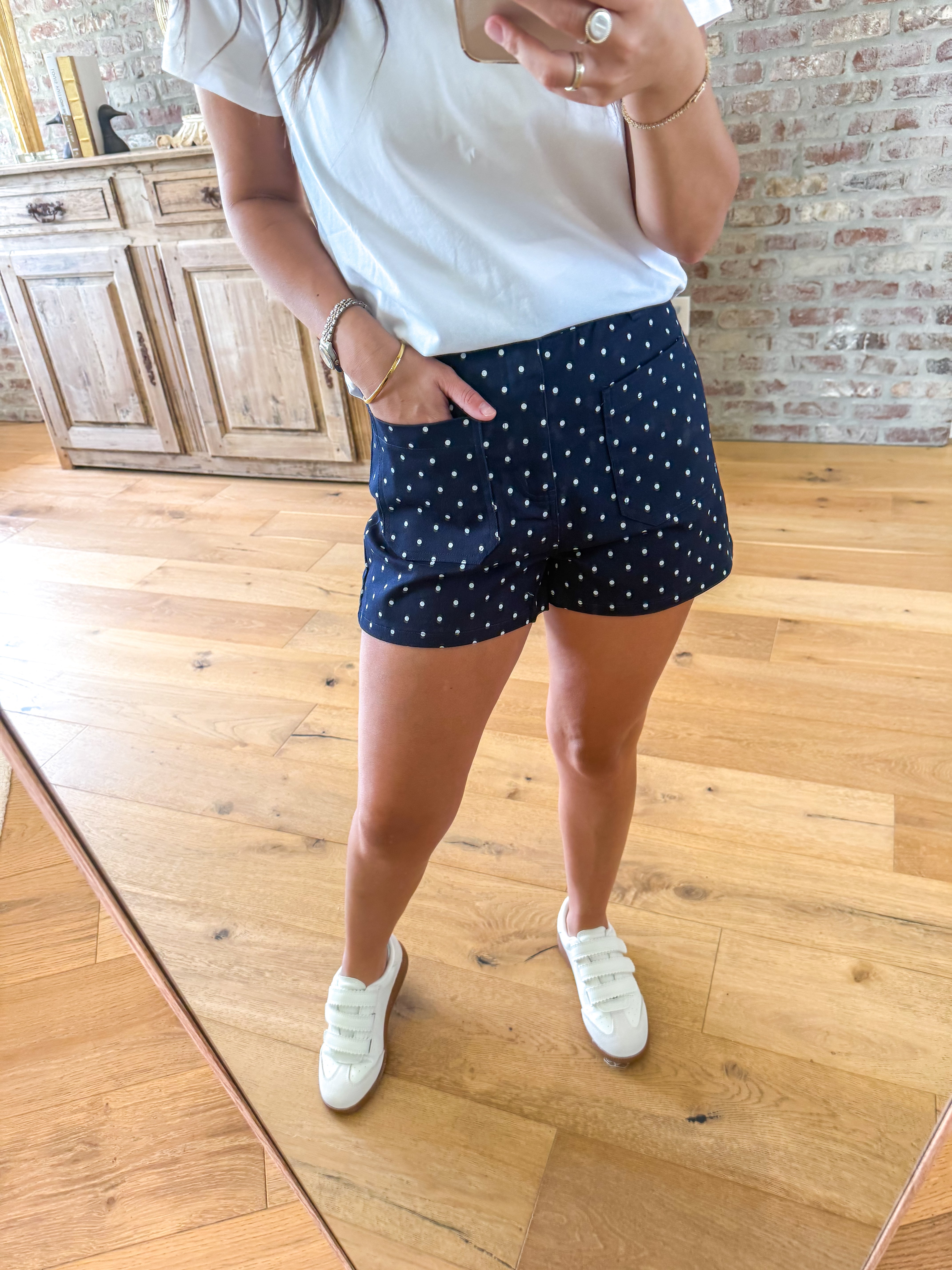 Dotty Days Navy Shorts