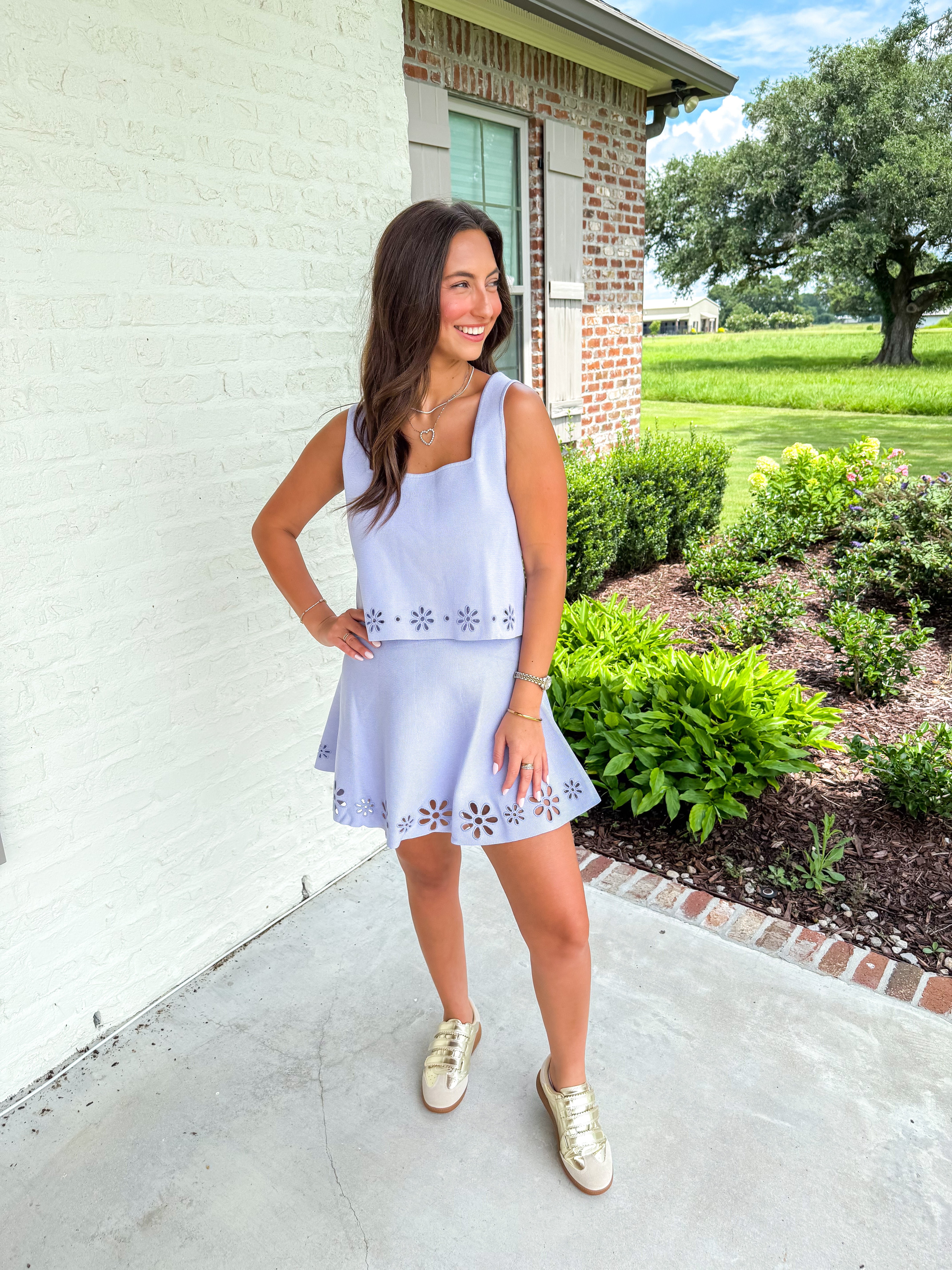 Sunlit Daisy Two-Piece Set Lavender