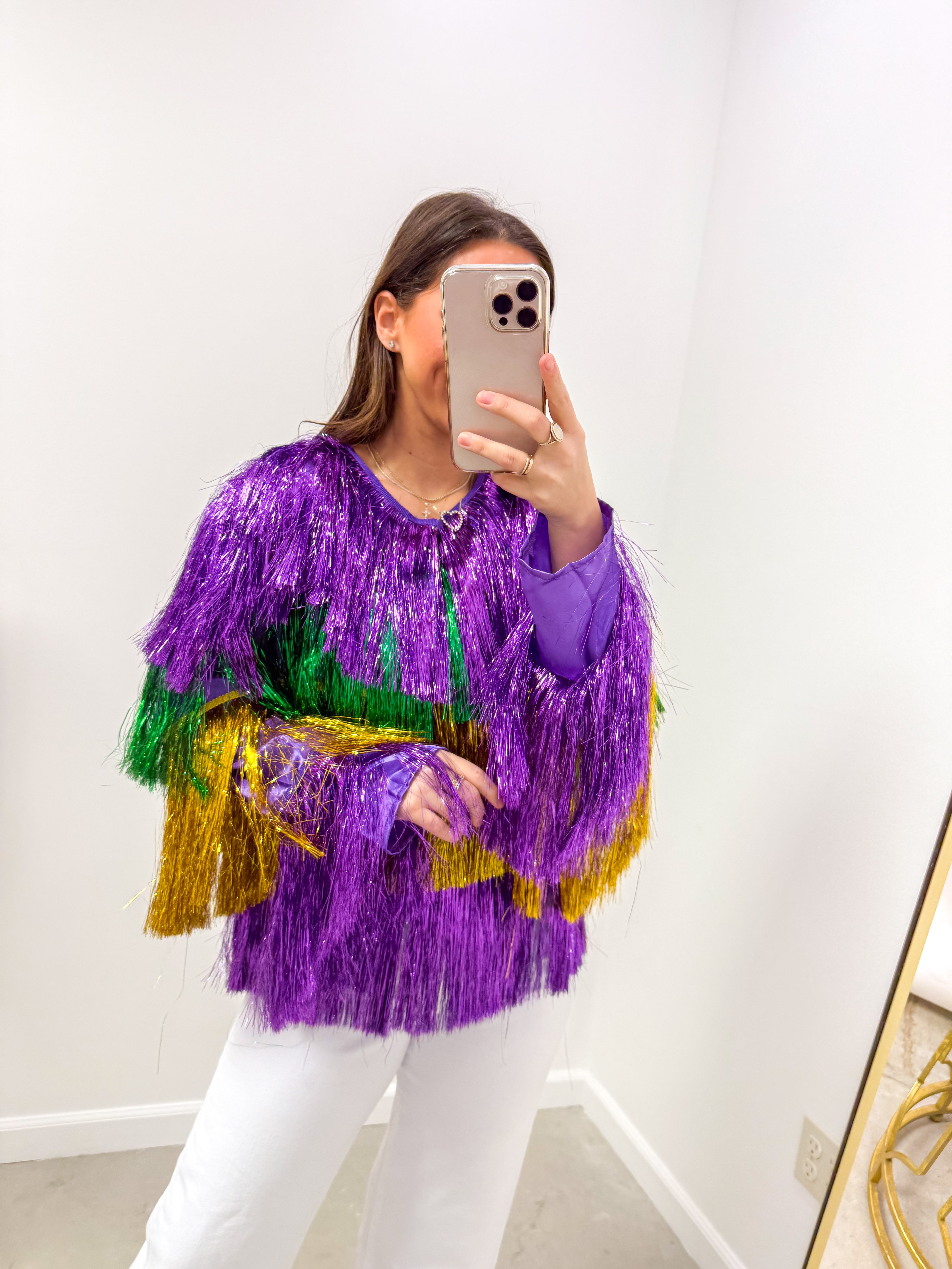 Mardi Gras Magic Tinsel Jacket