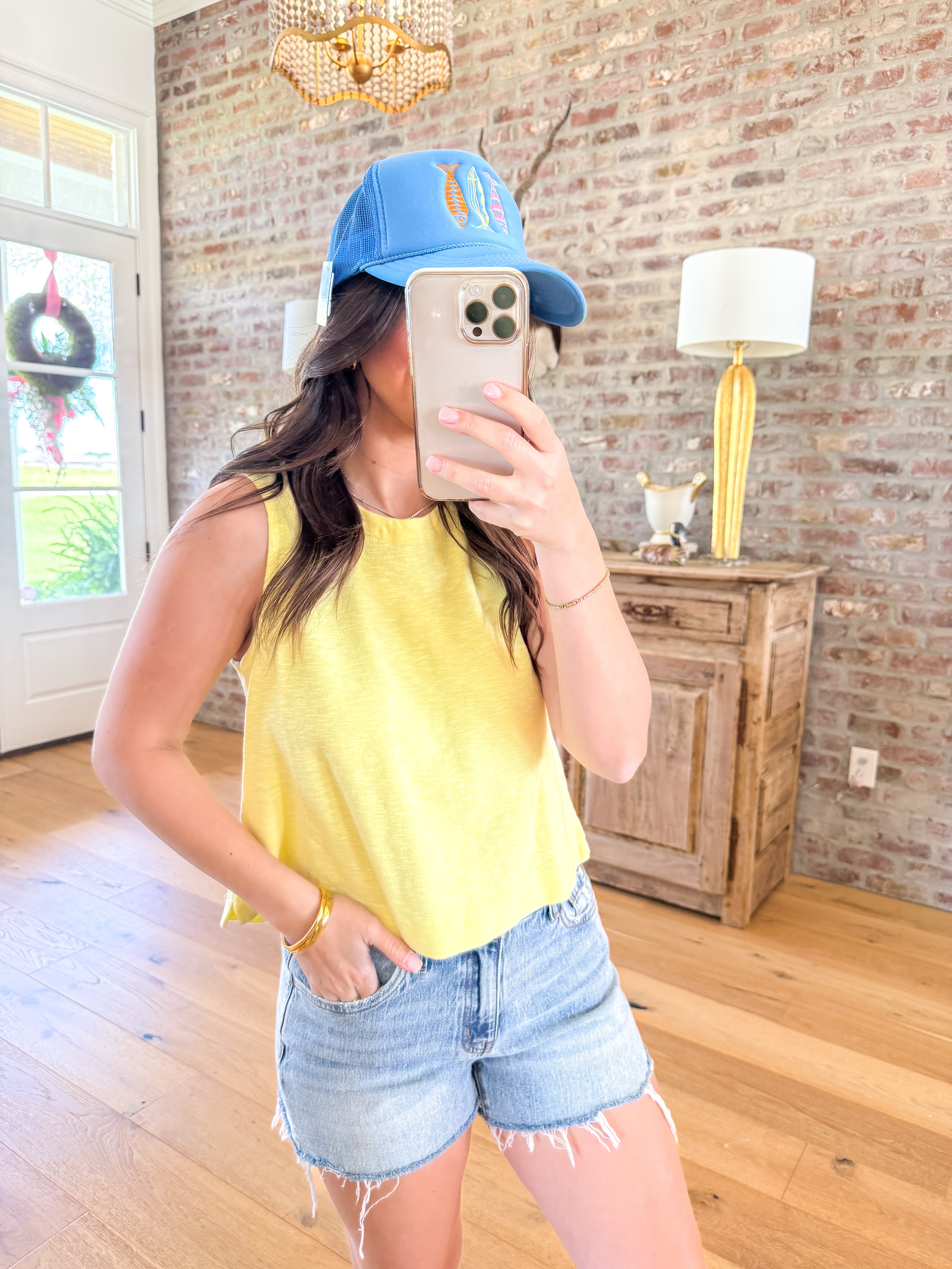 Sunny Side Crop Tank Pale Yellow