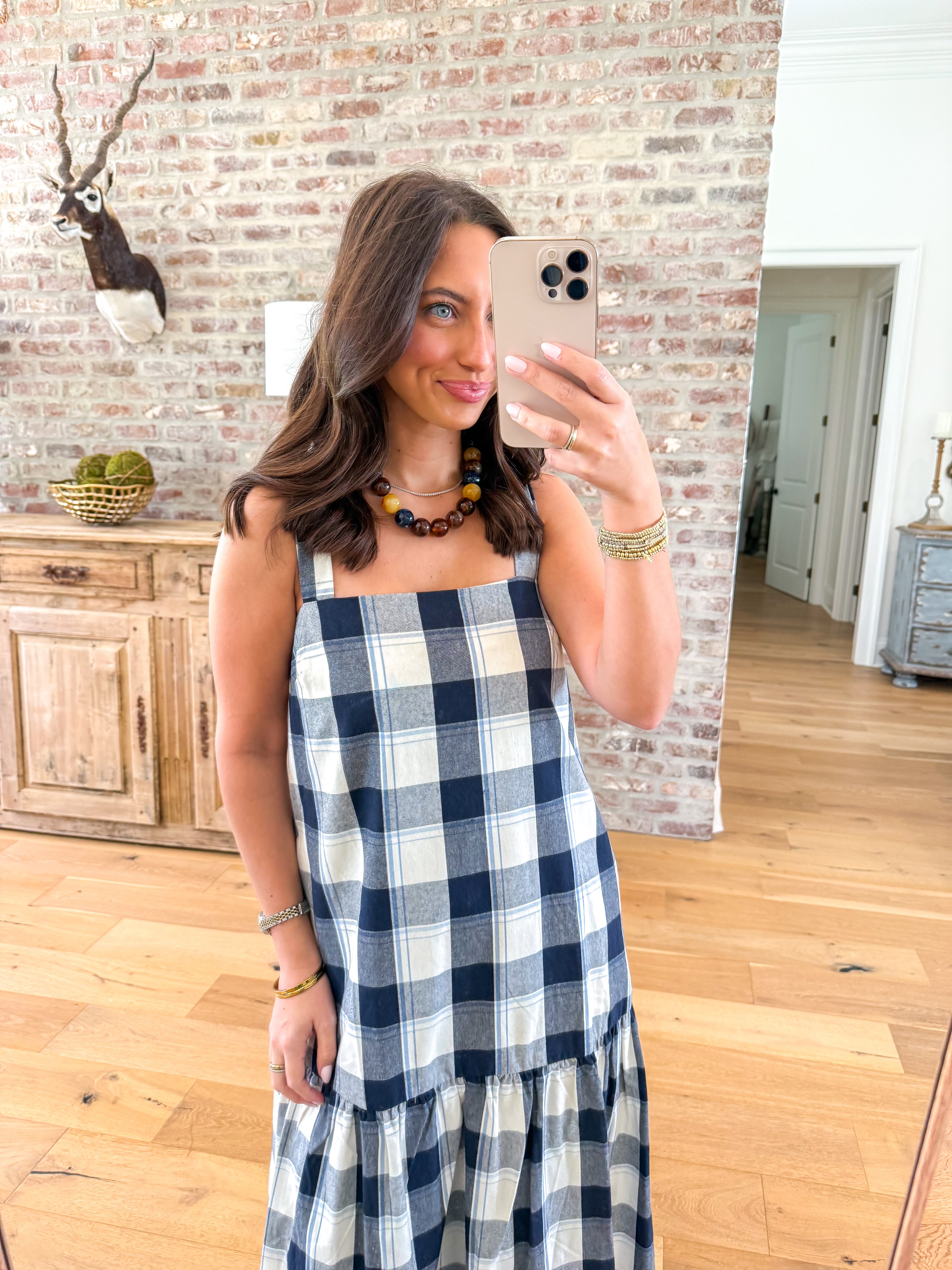 The Nantucket Plaid Midi Dress
