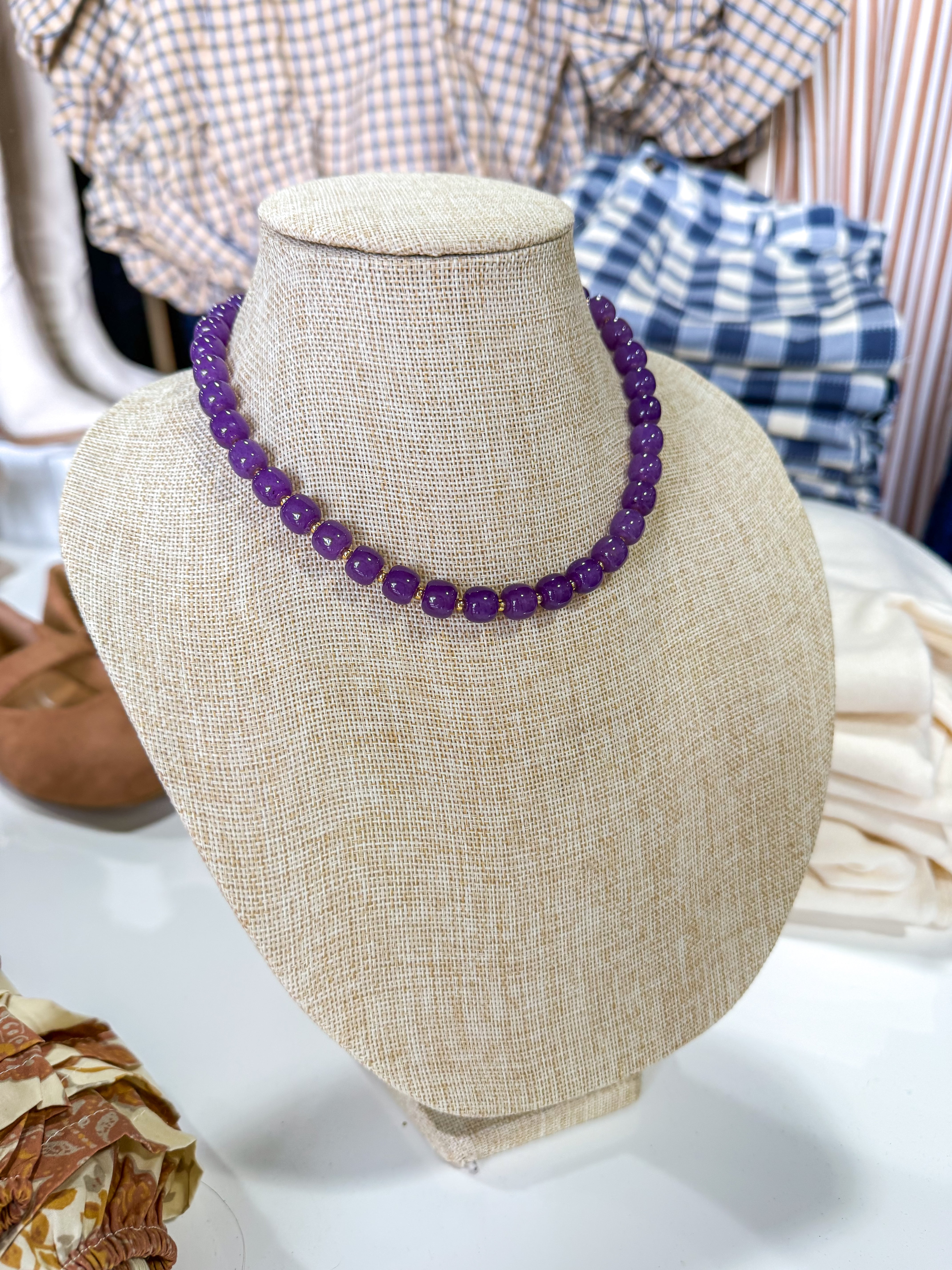 Purple Small Beaded Necklace