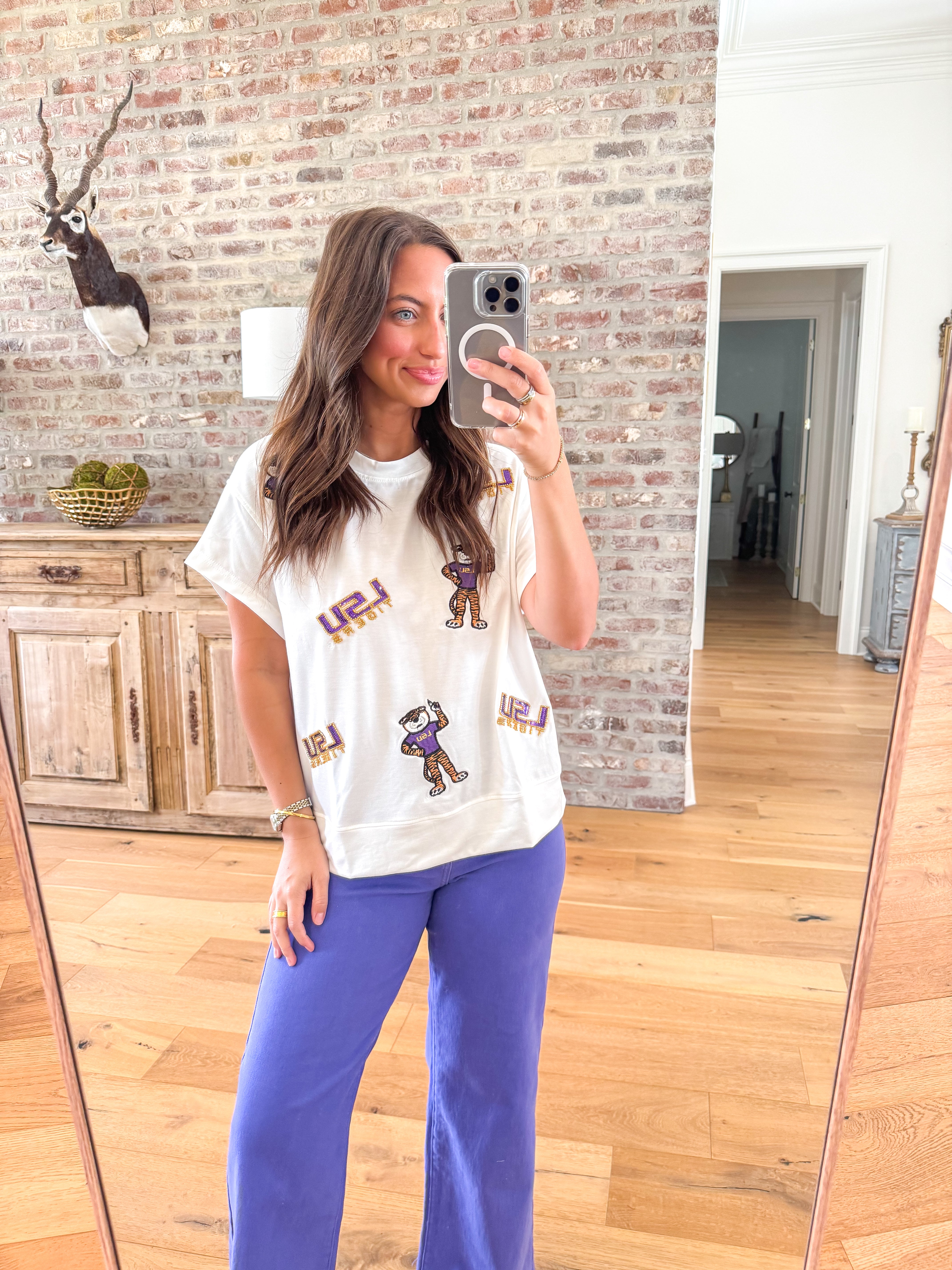 Emily Mixed Icons LSU Top