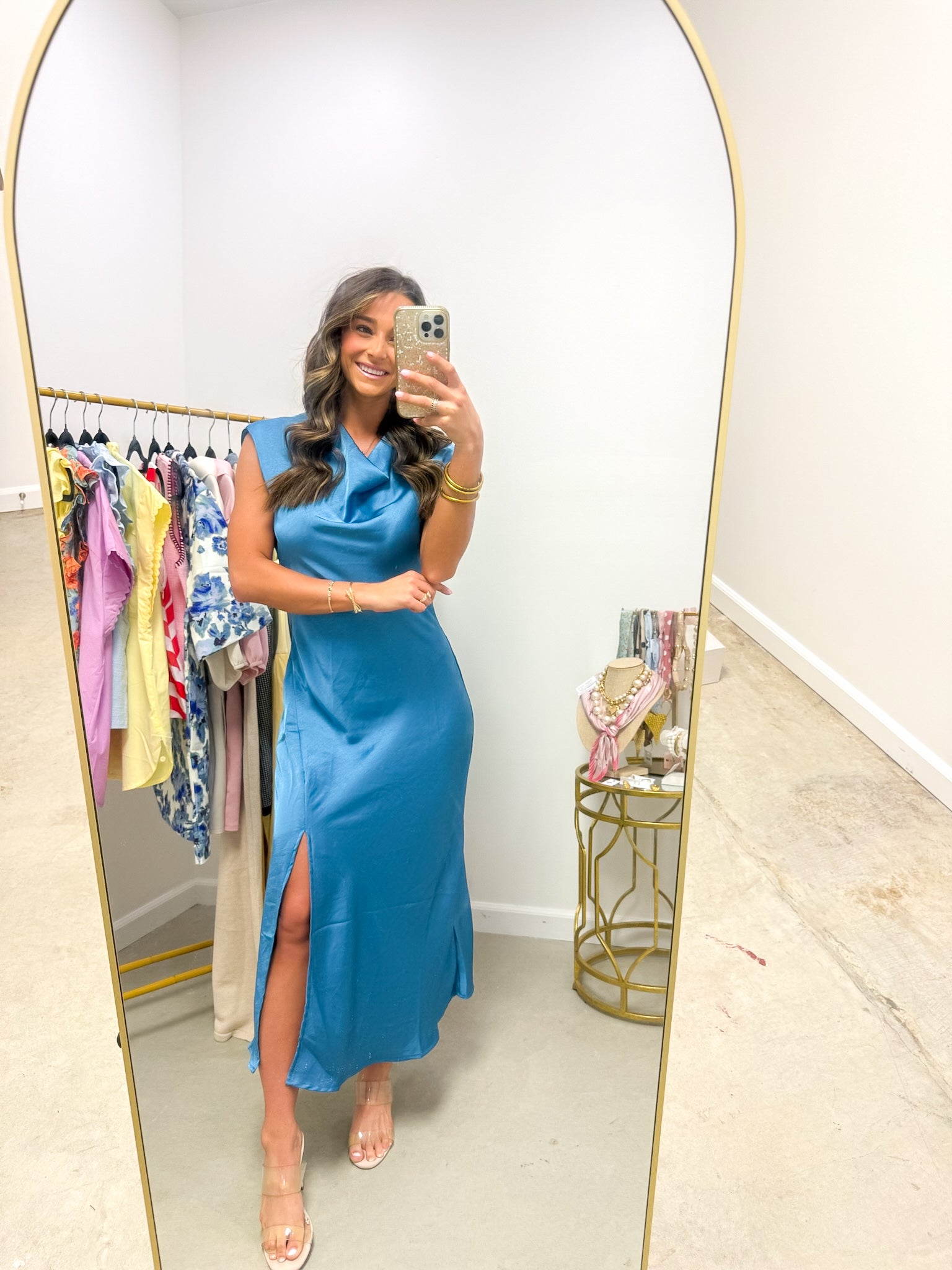 Azul Dreams Cowl Neck Midi