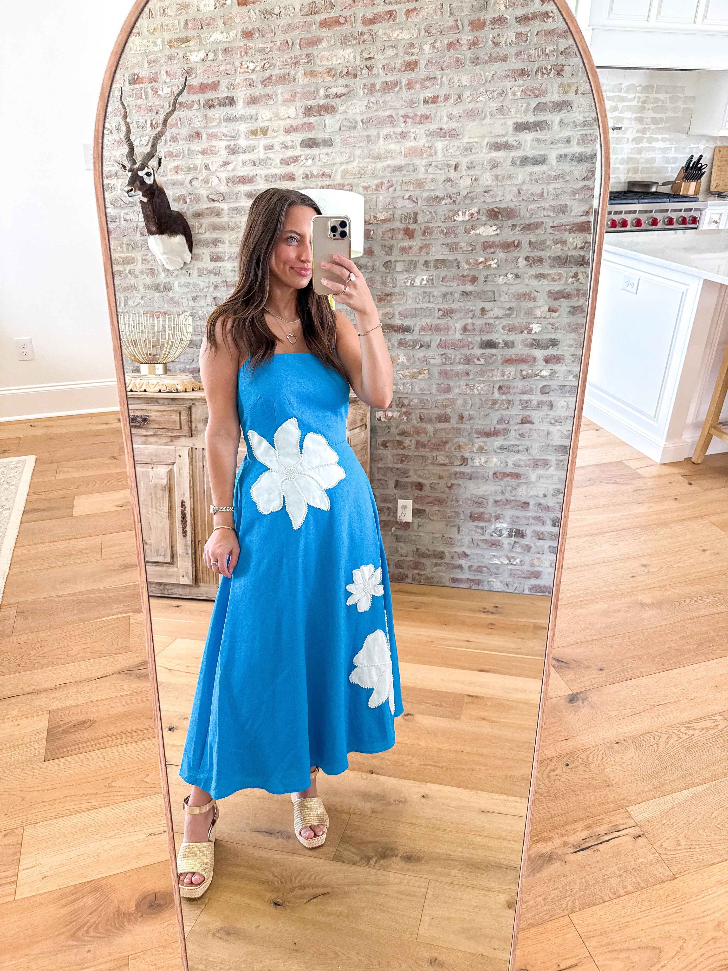 Petal & Pearl Hawaiian Blue Midi