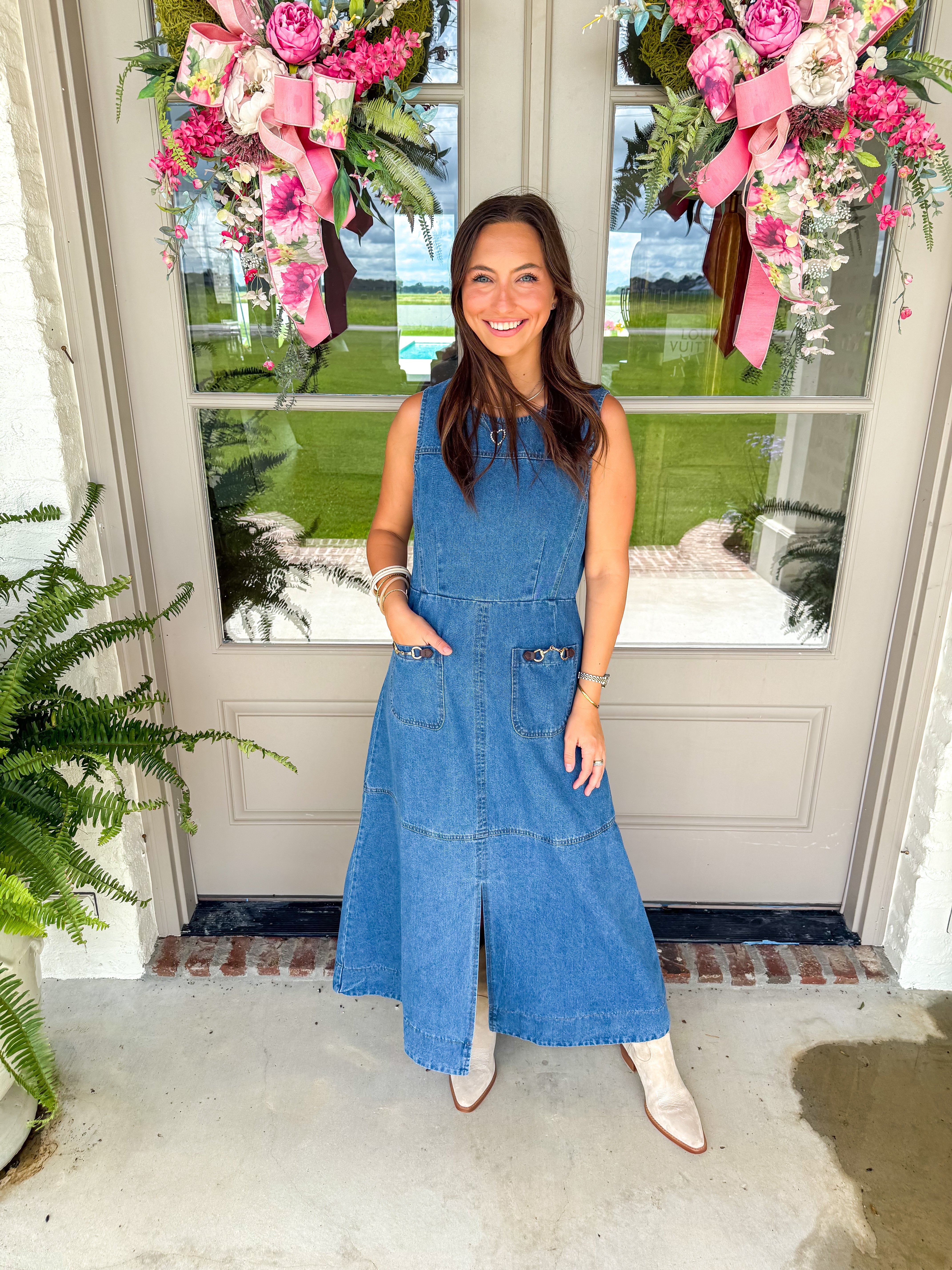Chamberlain Light Denim Midi Dress