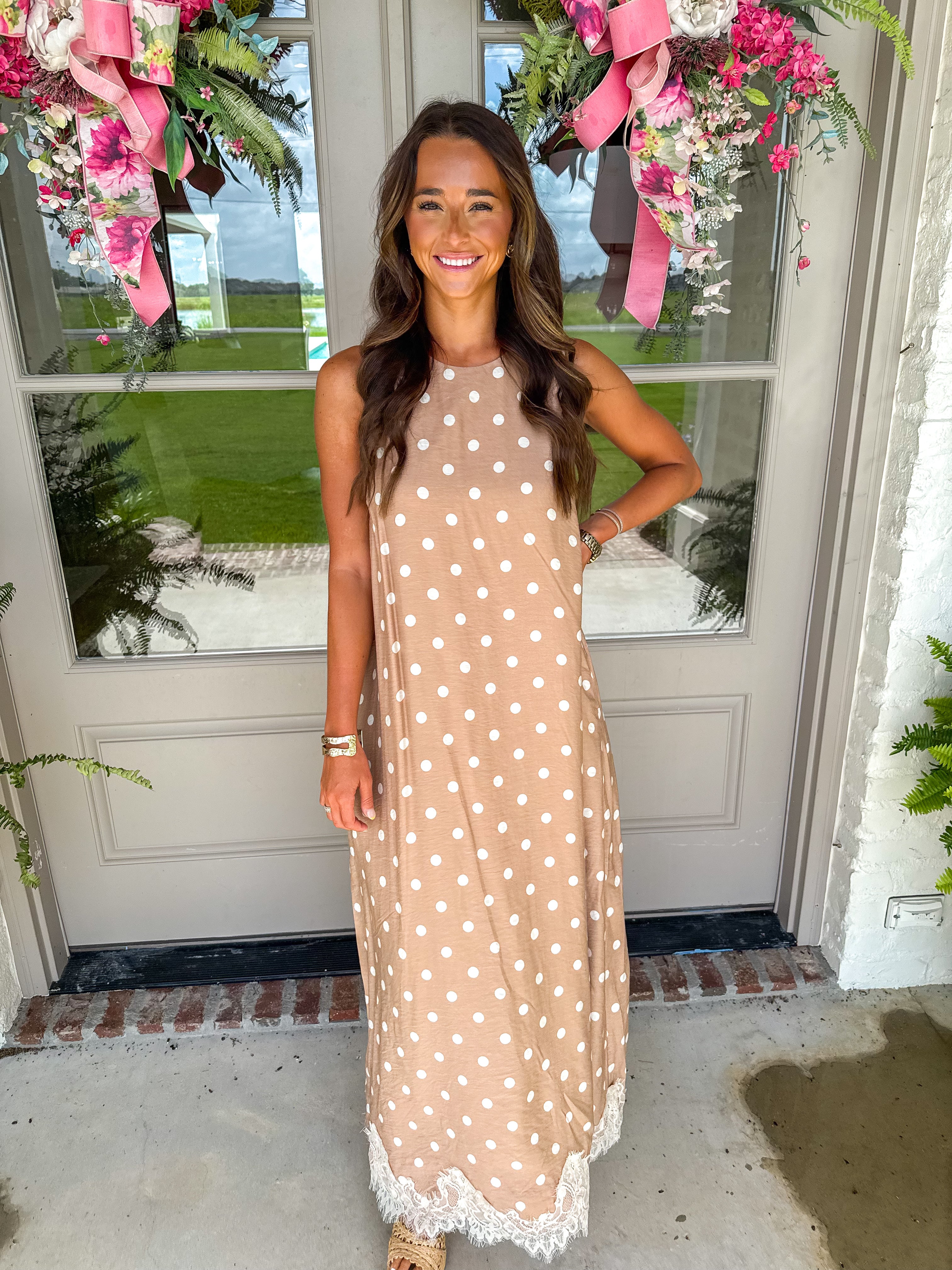 Latte Polka Dot Party Maxi