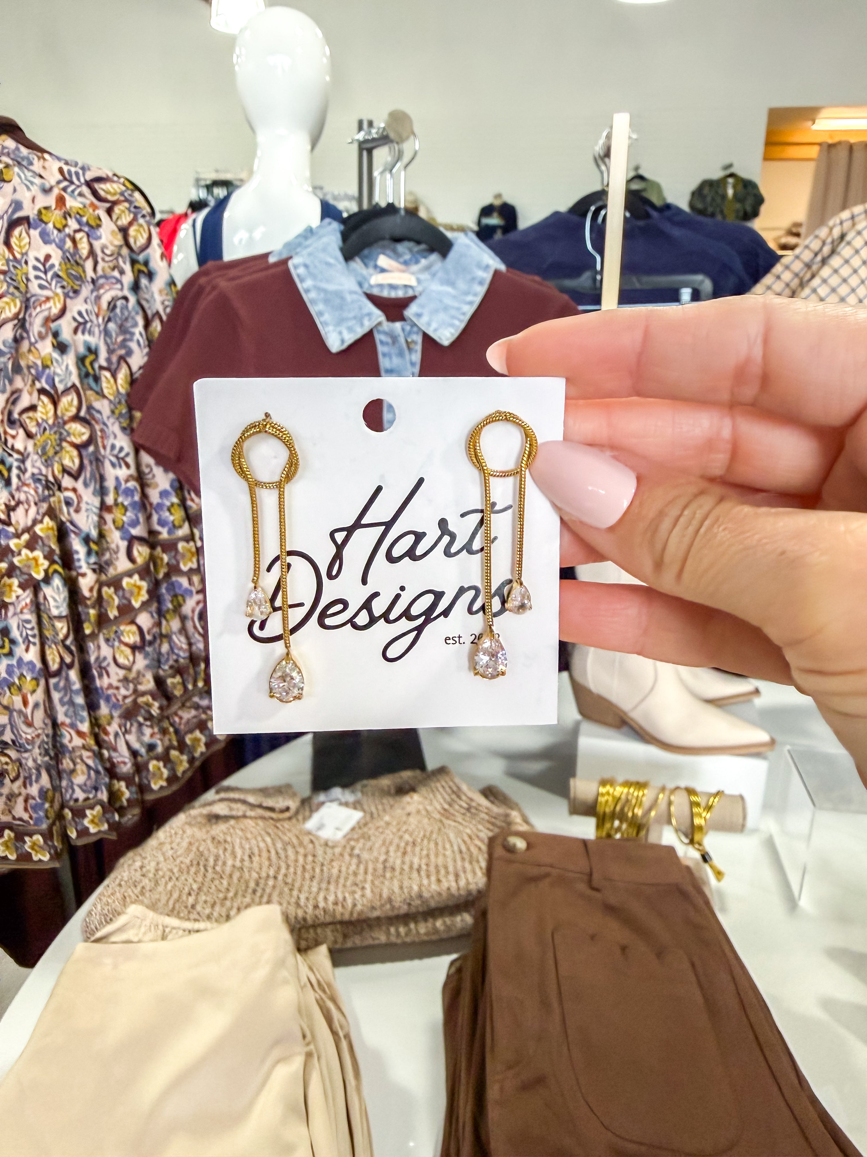 Double Drop Pear Earrings