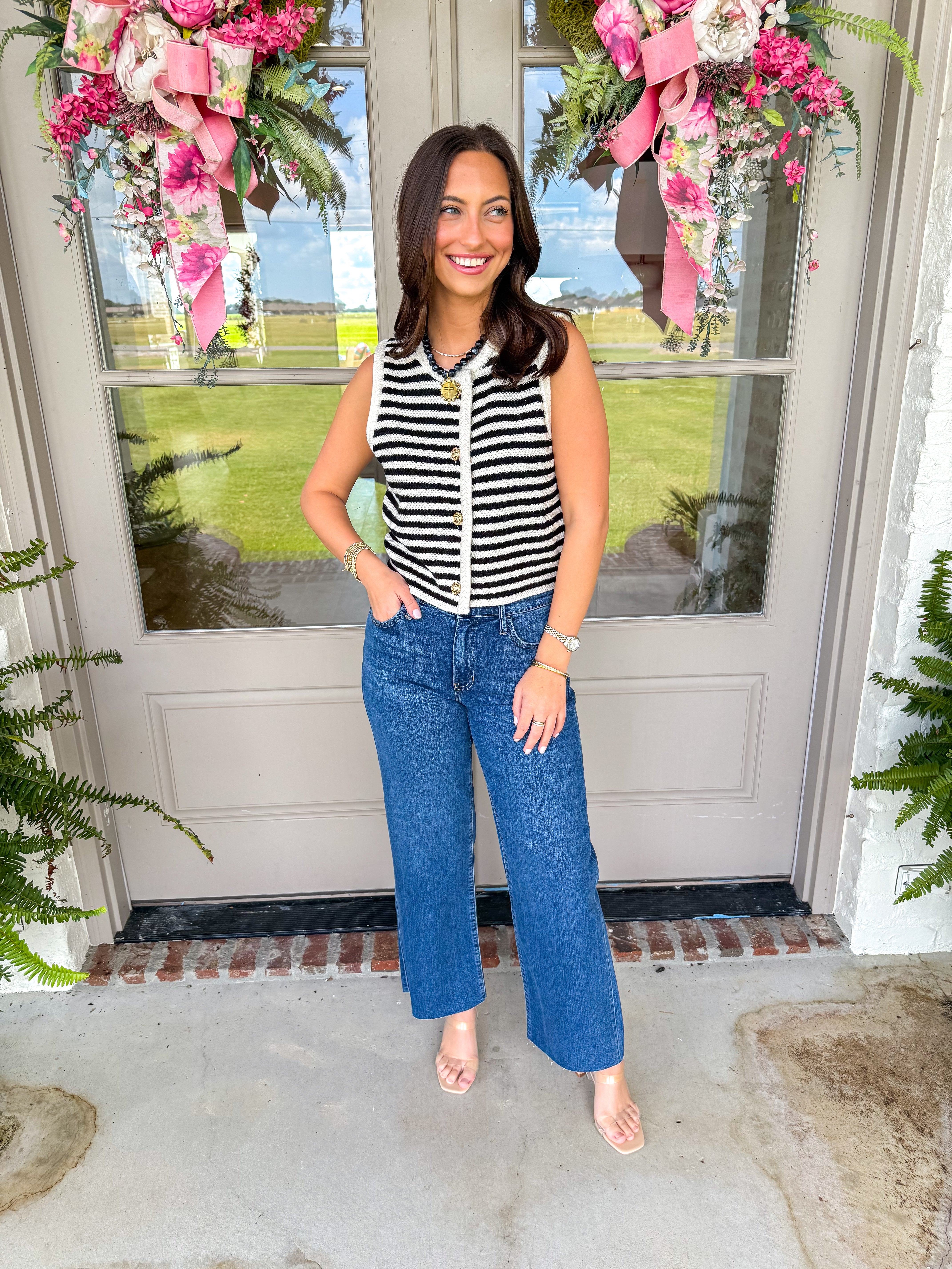 Manon Stripe Sweater Vest