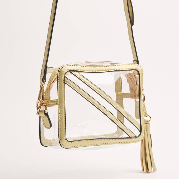 The Cline Gold Clear Stadium Crossbody