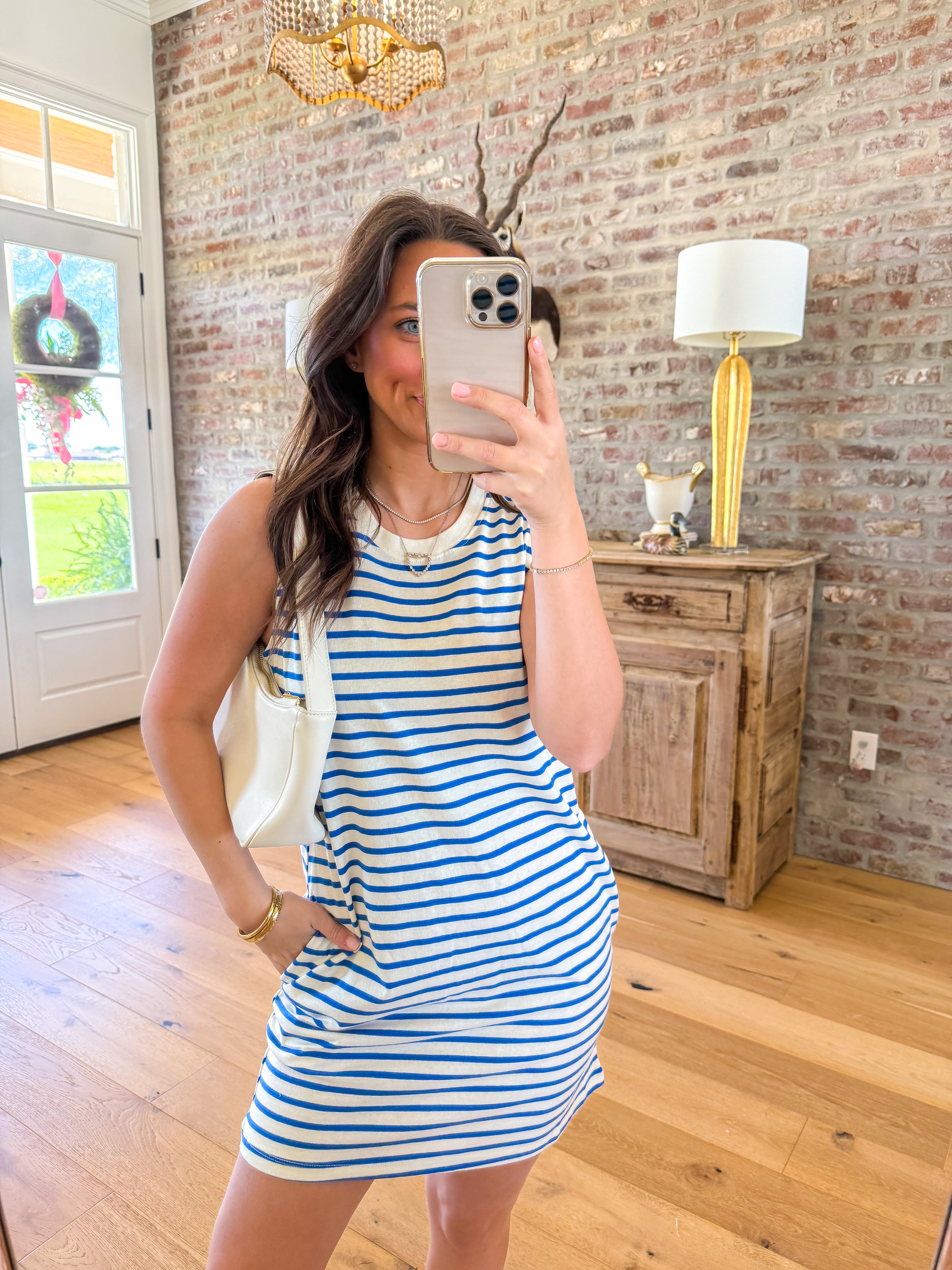 All the Love Striped Blue Mini