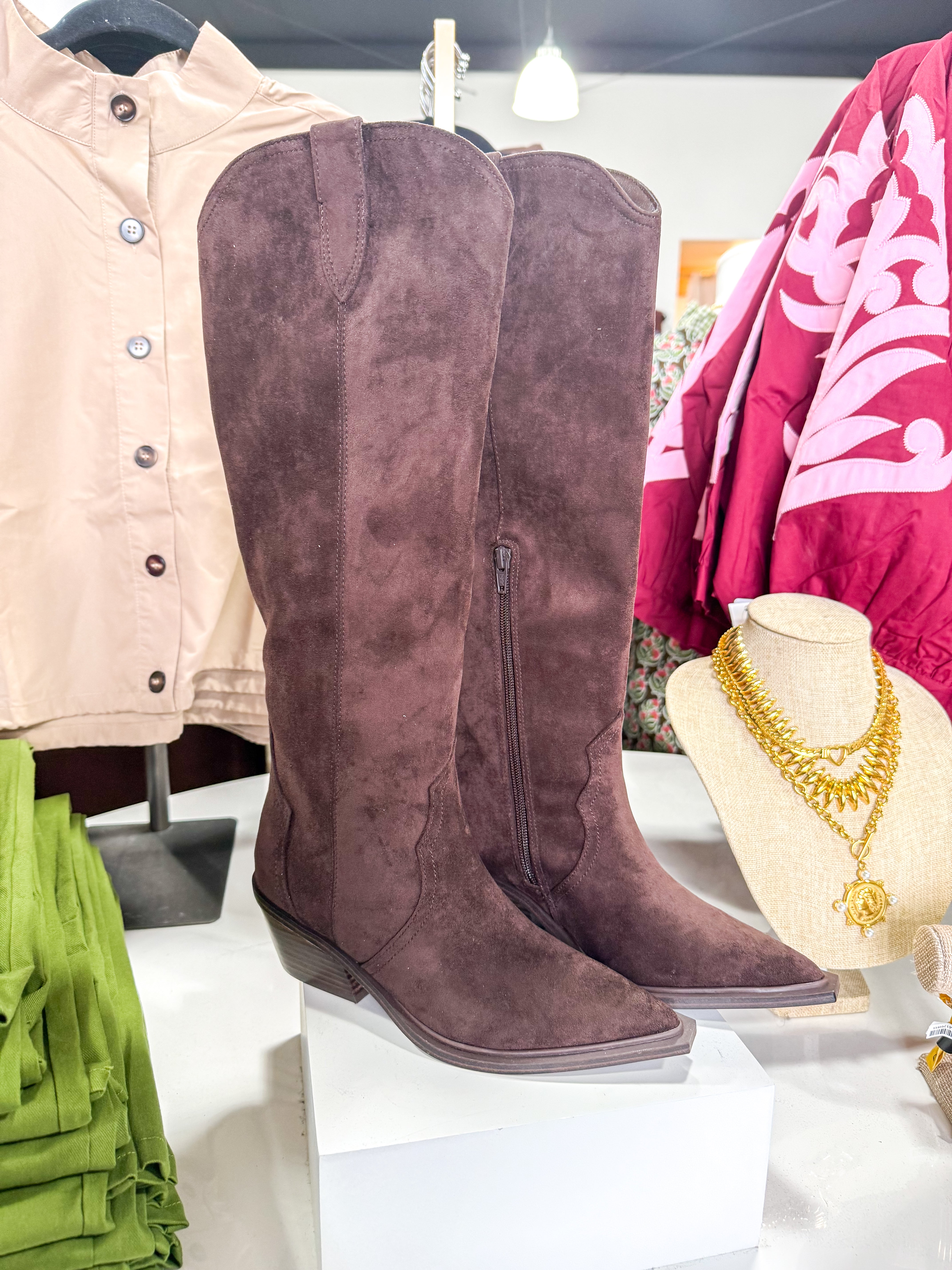 Greva Tall Western Boot Brown