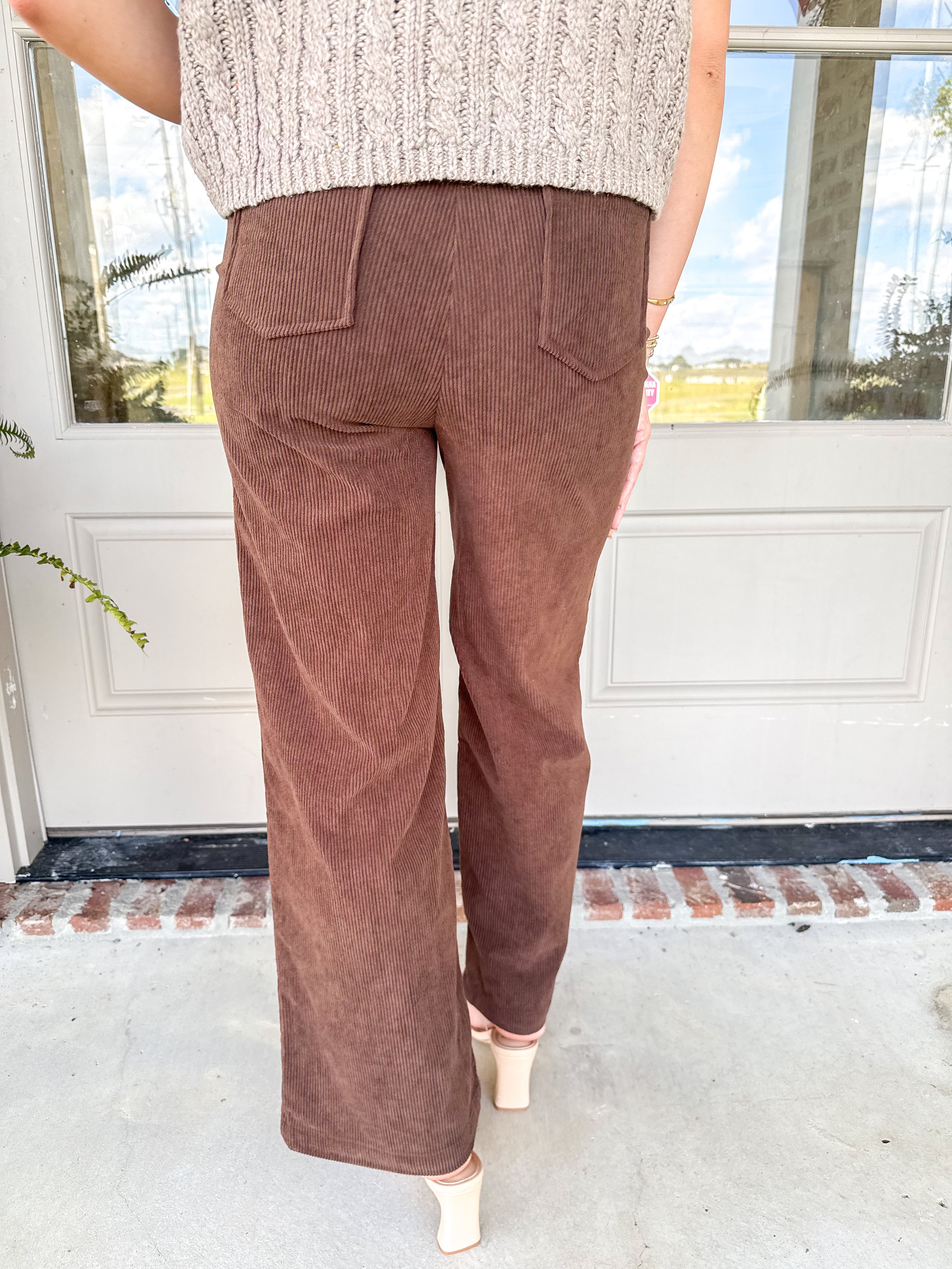 Vineyards Stretch Corduroy Pants Dark Brown