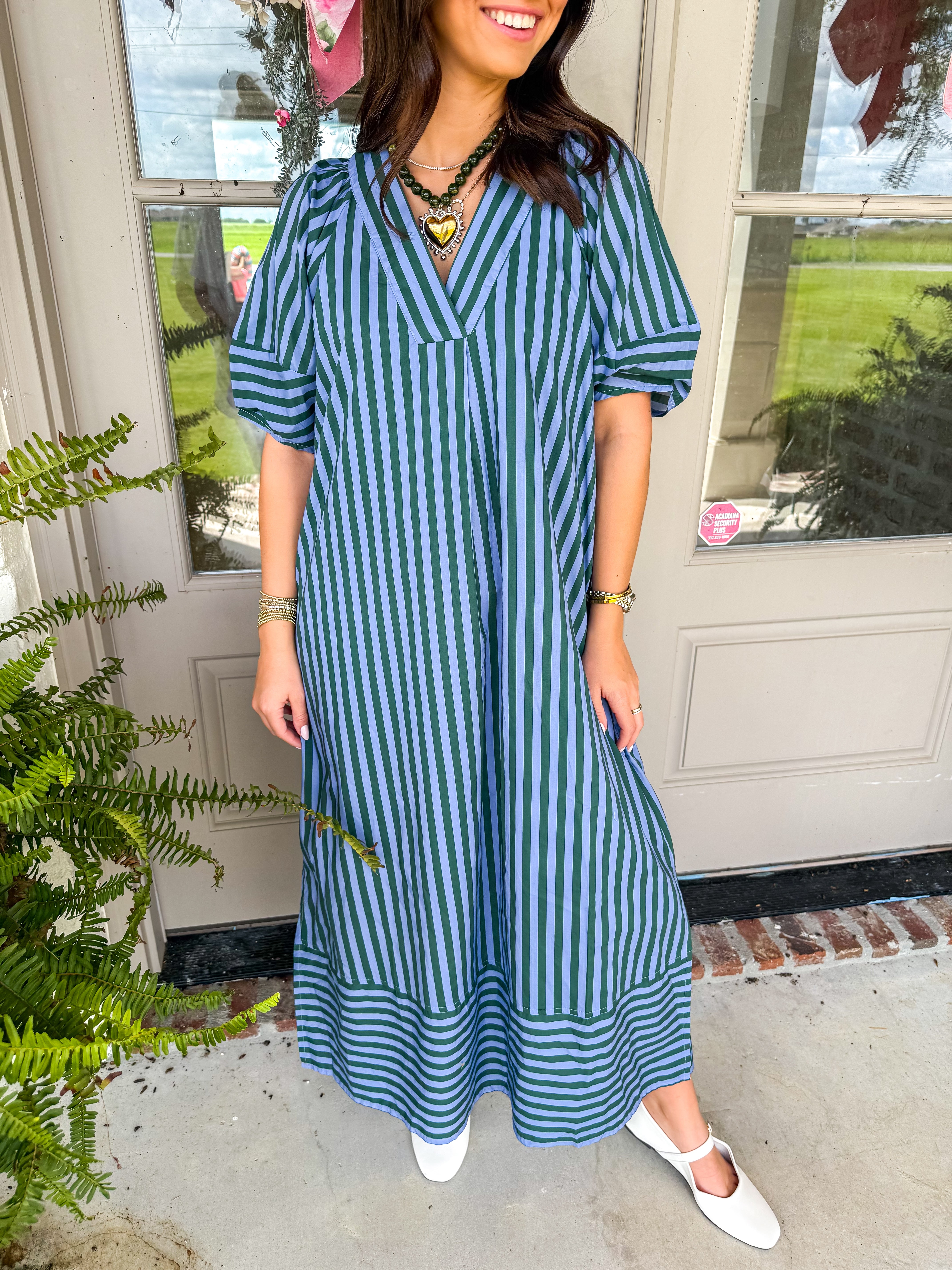 Coastal Stripe Midi Dress