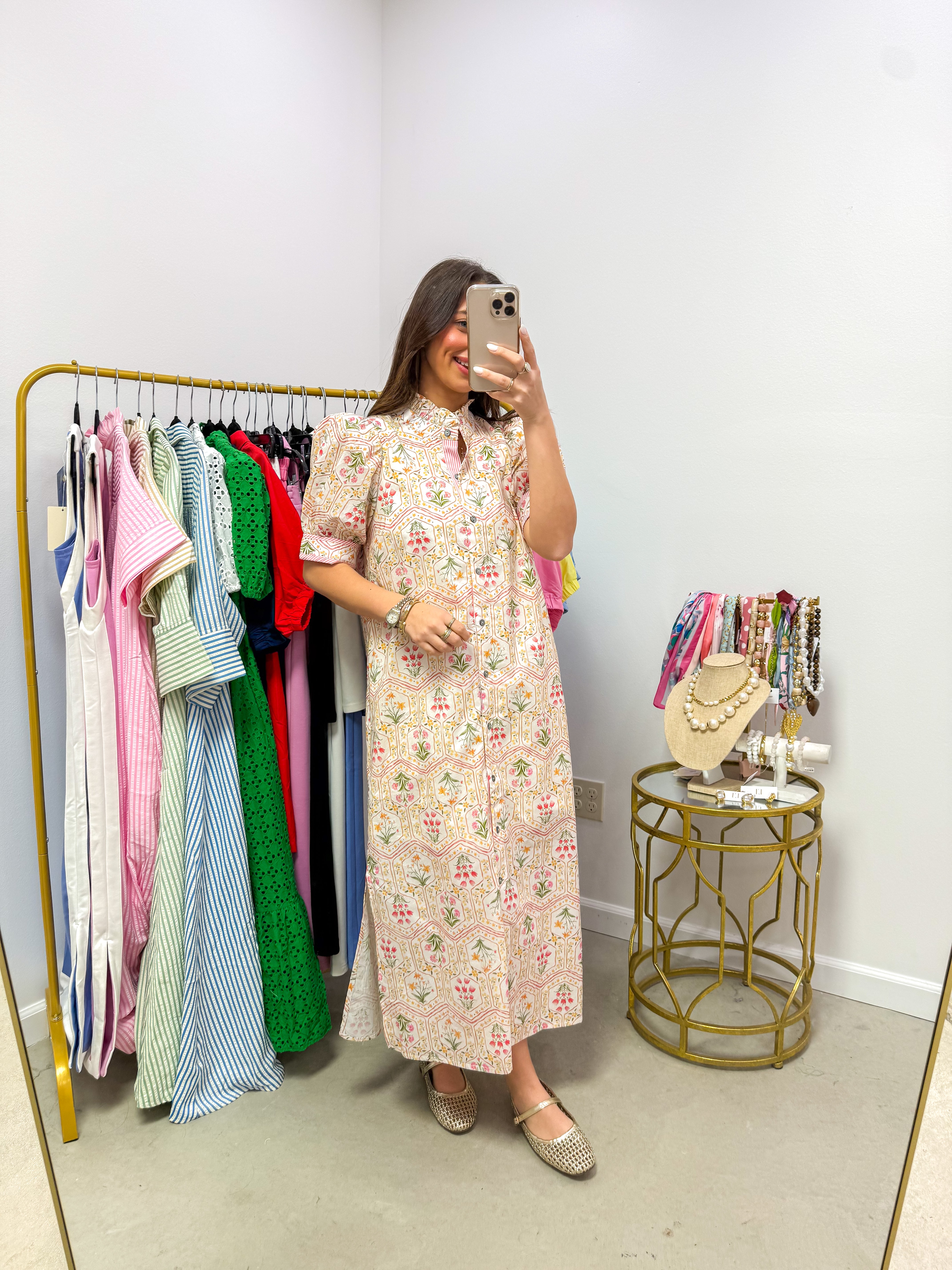 Blooming Grace Pink Floral Midi