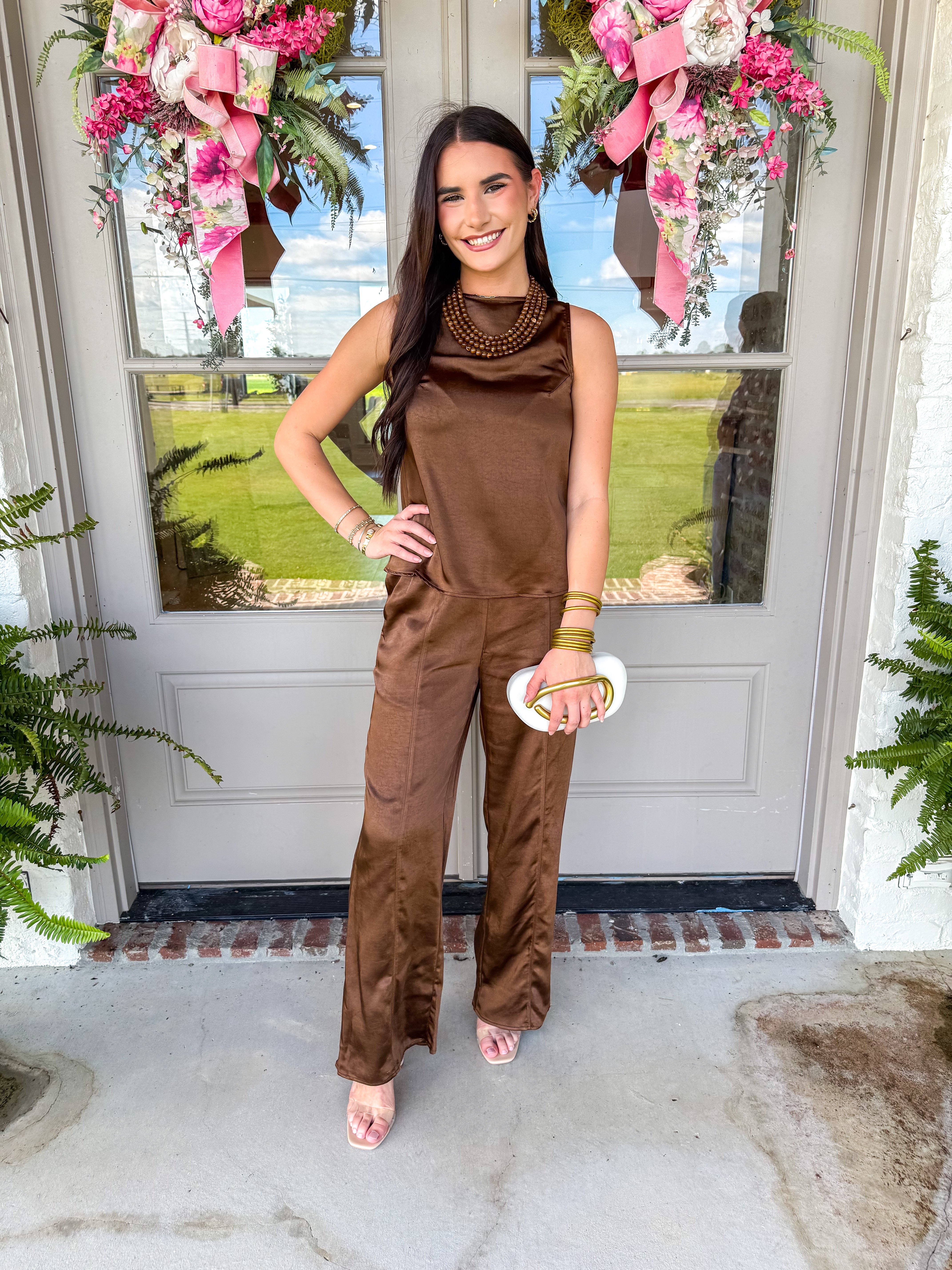 Dawn Satin Pull On Pants