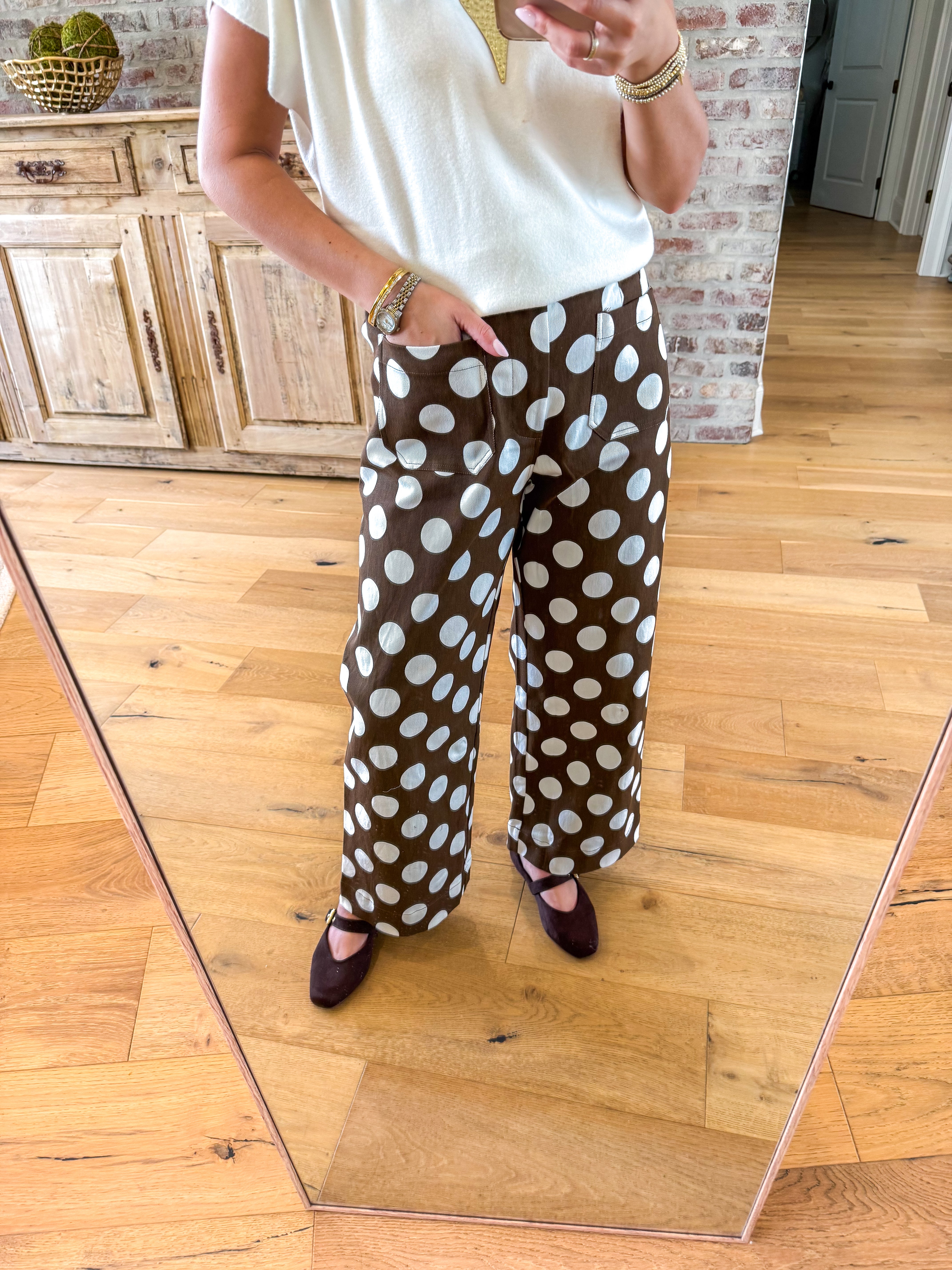 The Penny Polka Dot Wide-Leg Pants