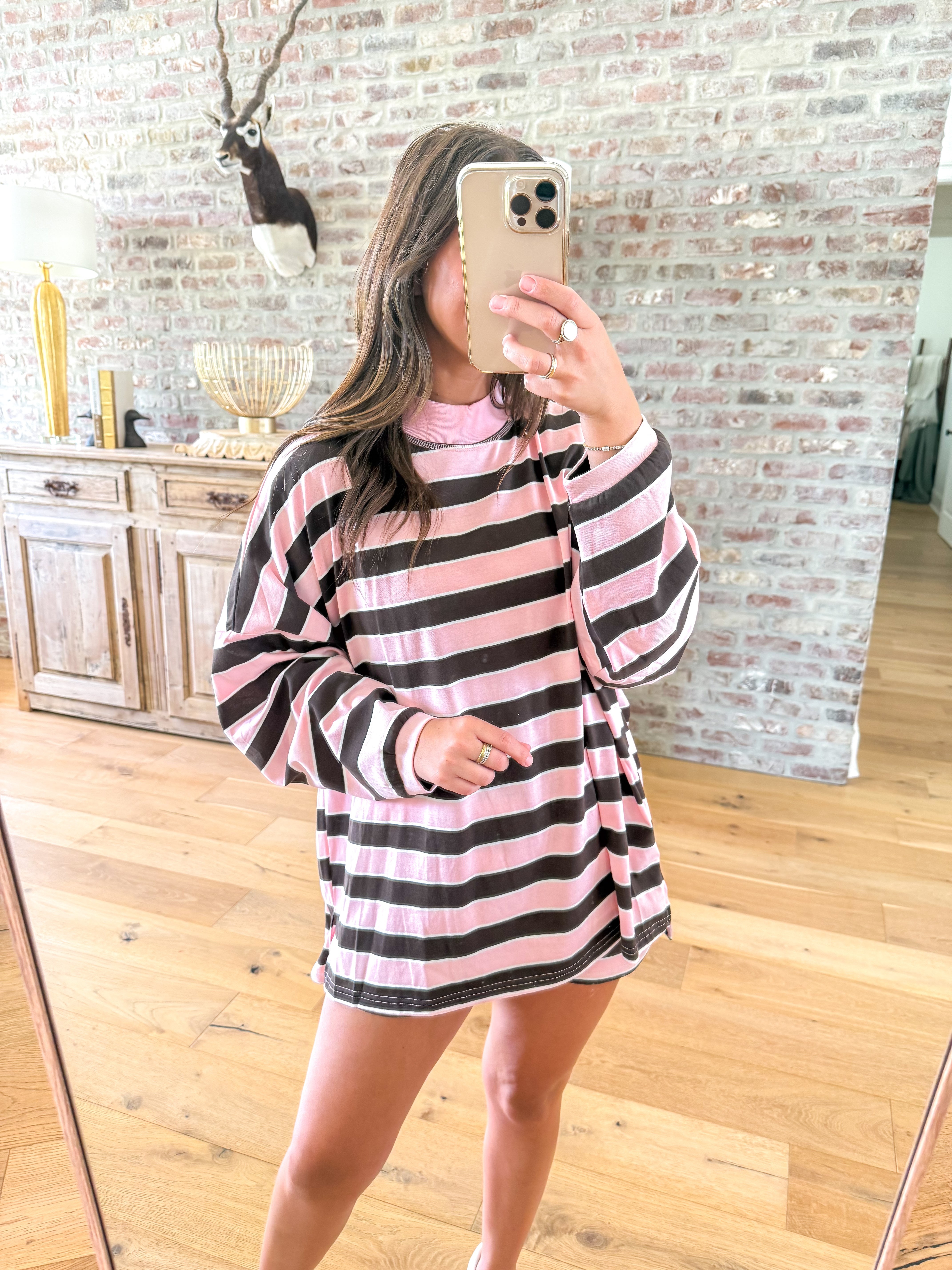 Raven Pink/Brown Striped Set