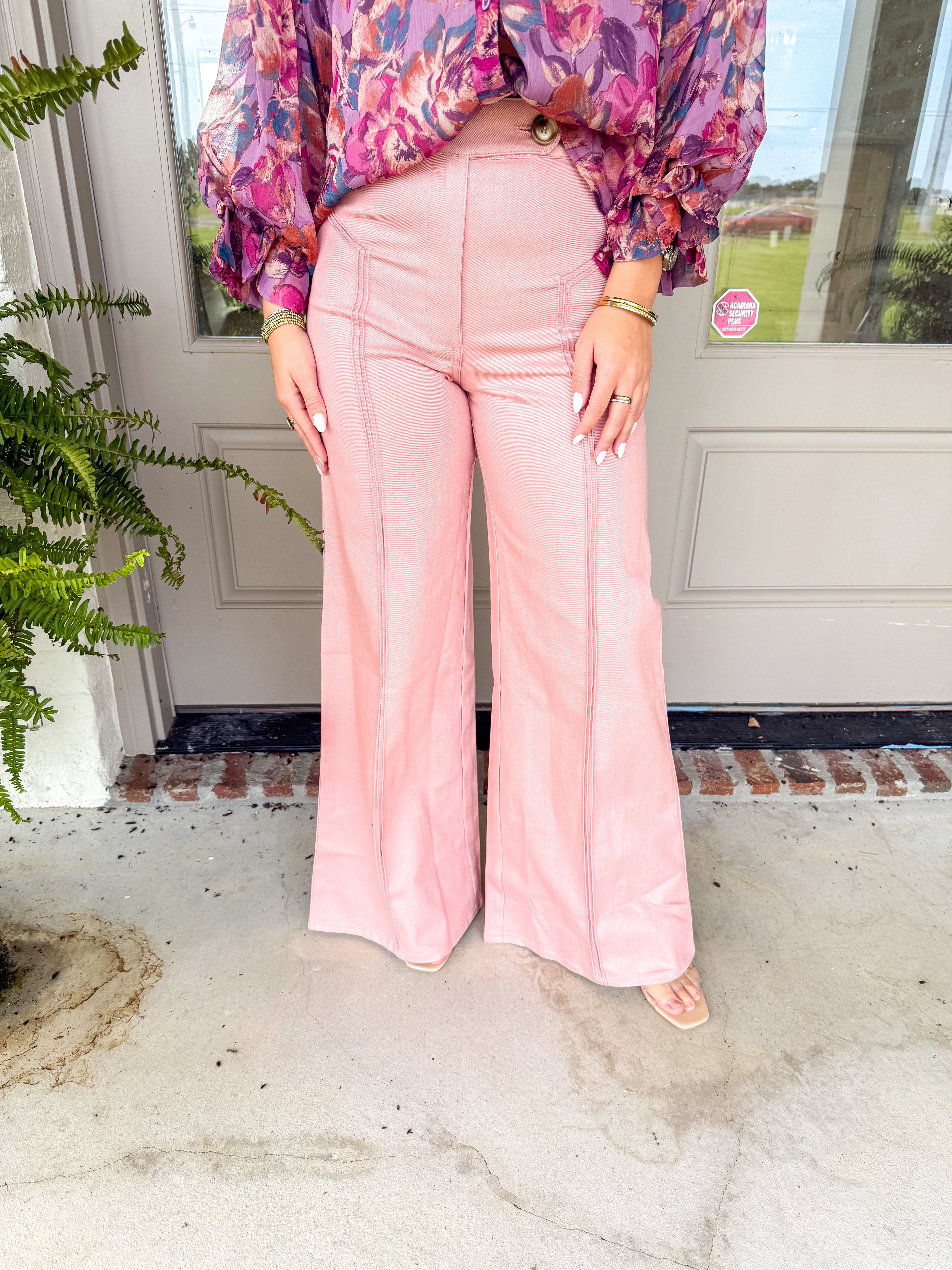 The Blakely Wide-Leg Trousers Blush