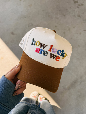 How Lucky Are We Brown/Multi Trucker Hat