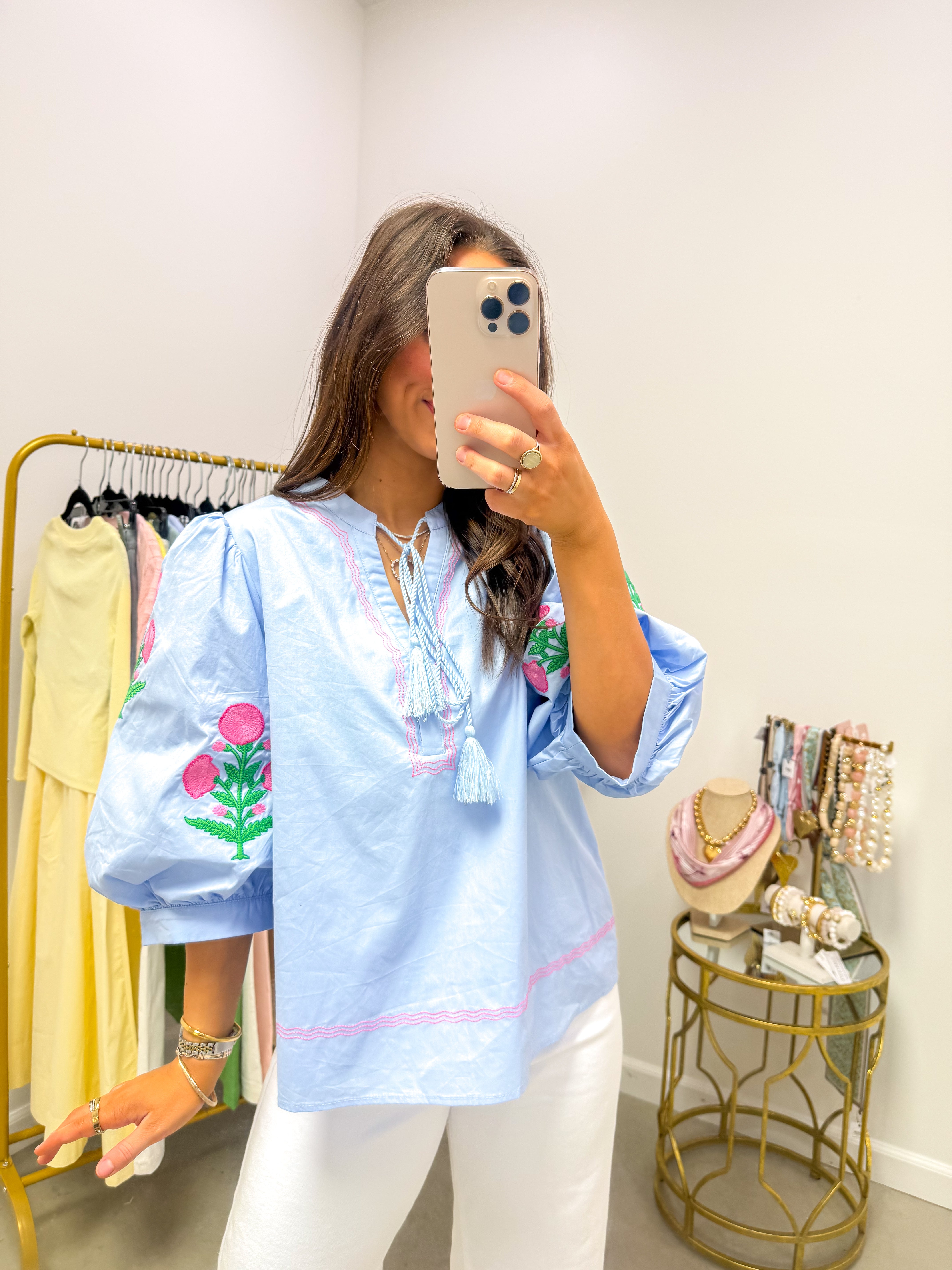 Bluebonnet Beauty Blue Top