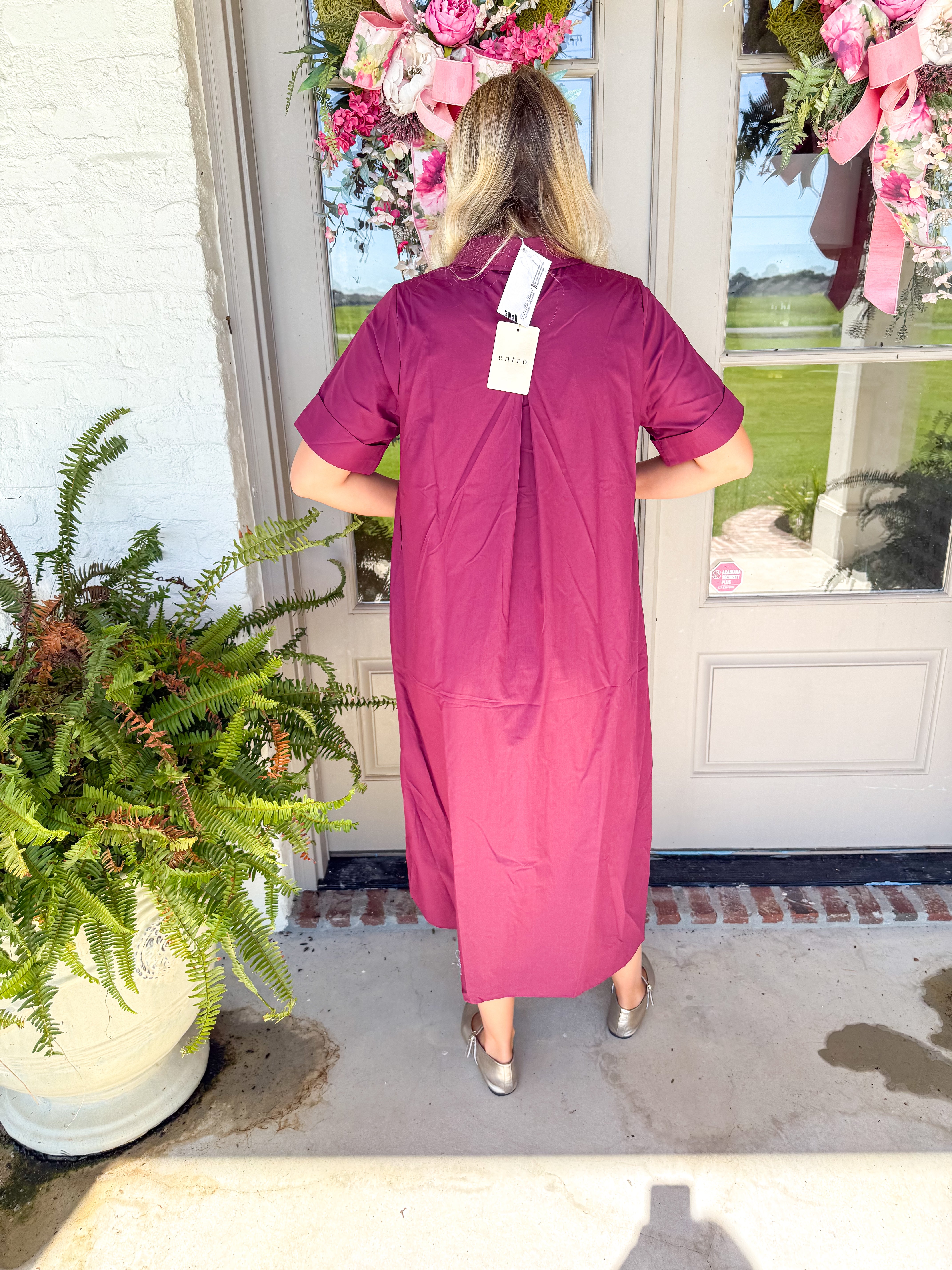 The Marigold Midi Dress Wine
