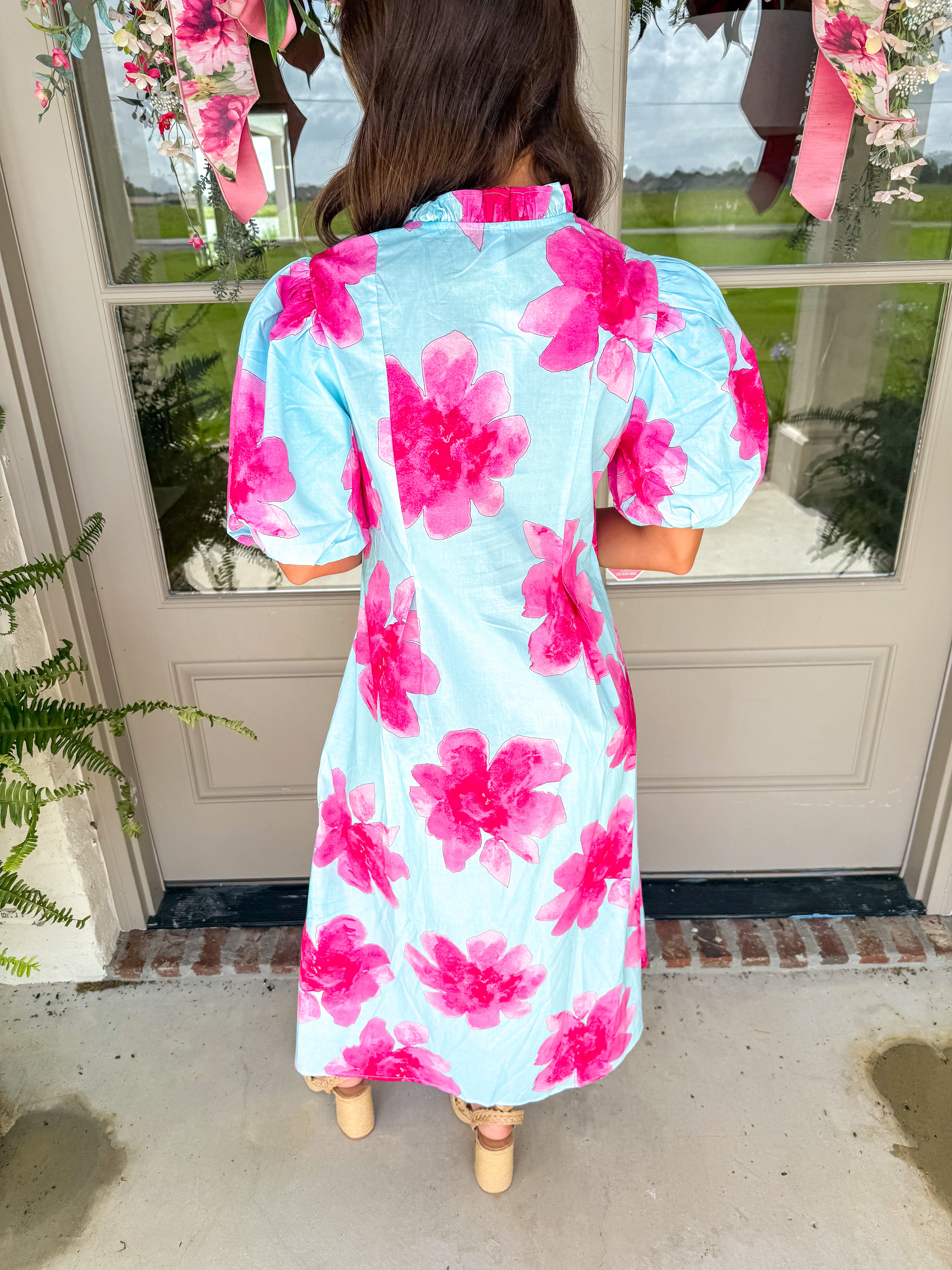 Something Blue Floral Midi