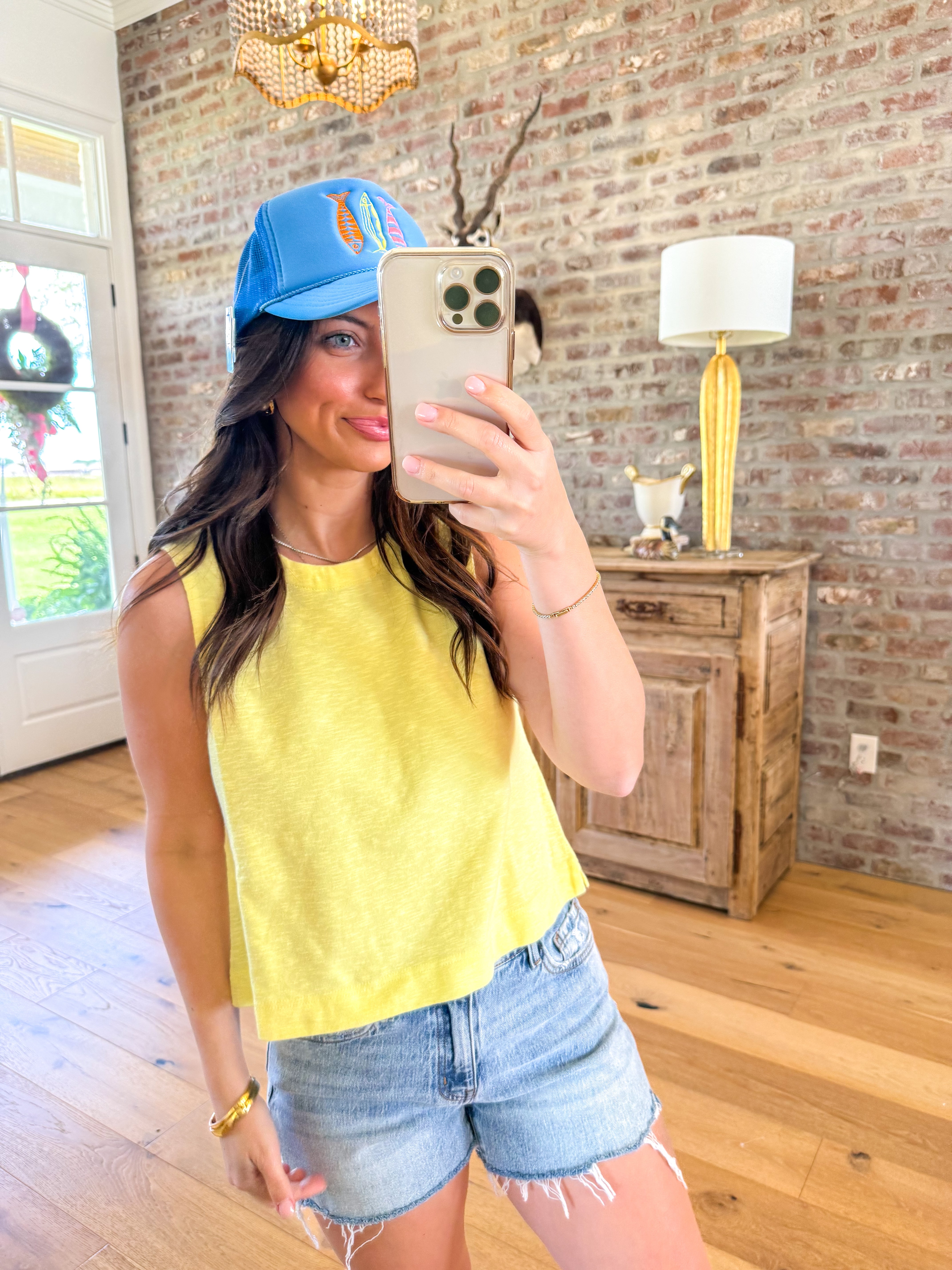 Sunny Side Crop Tank Pale Yellow