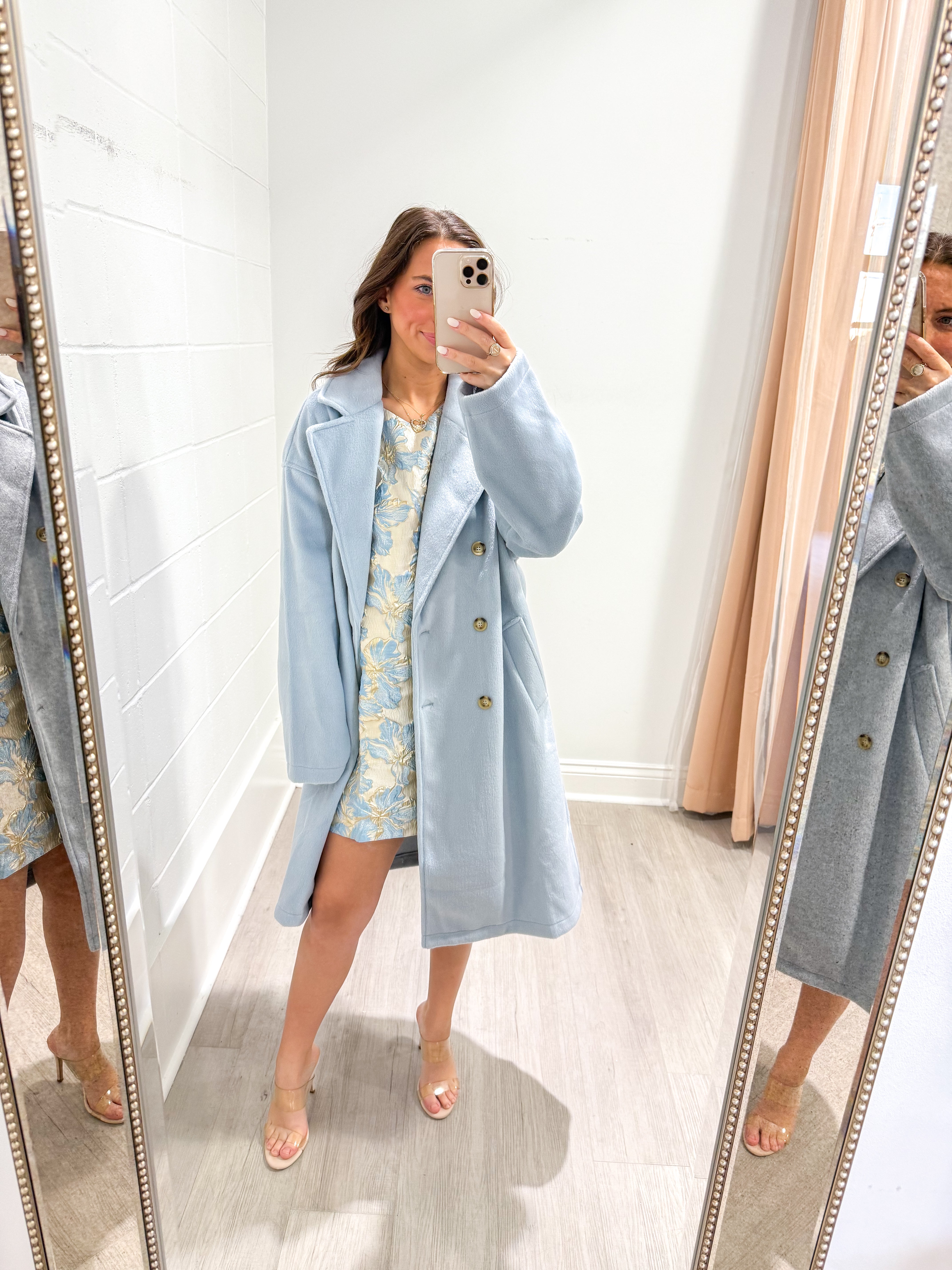 Blue Blooms Jacquard Mini