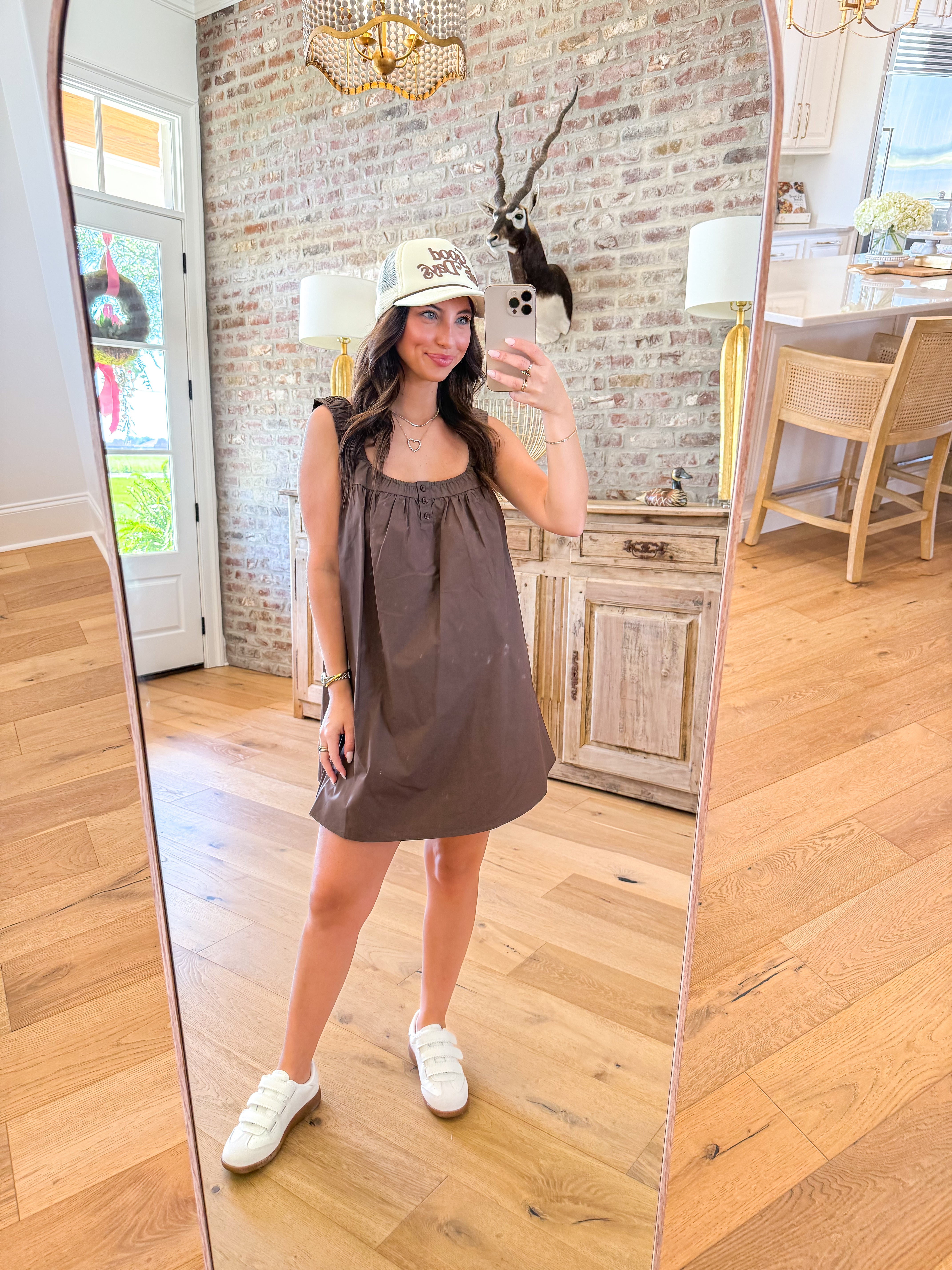 Finn Swing Mini Dress Coffee