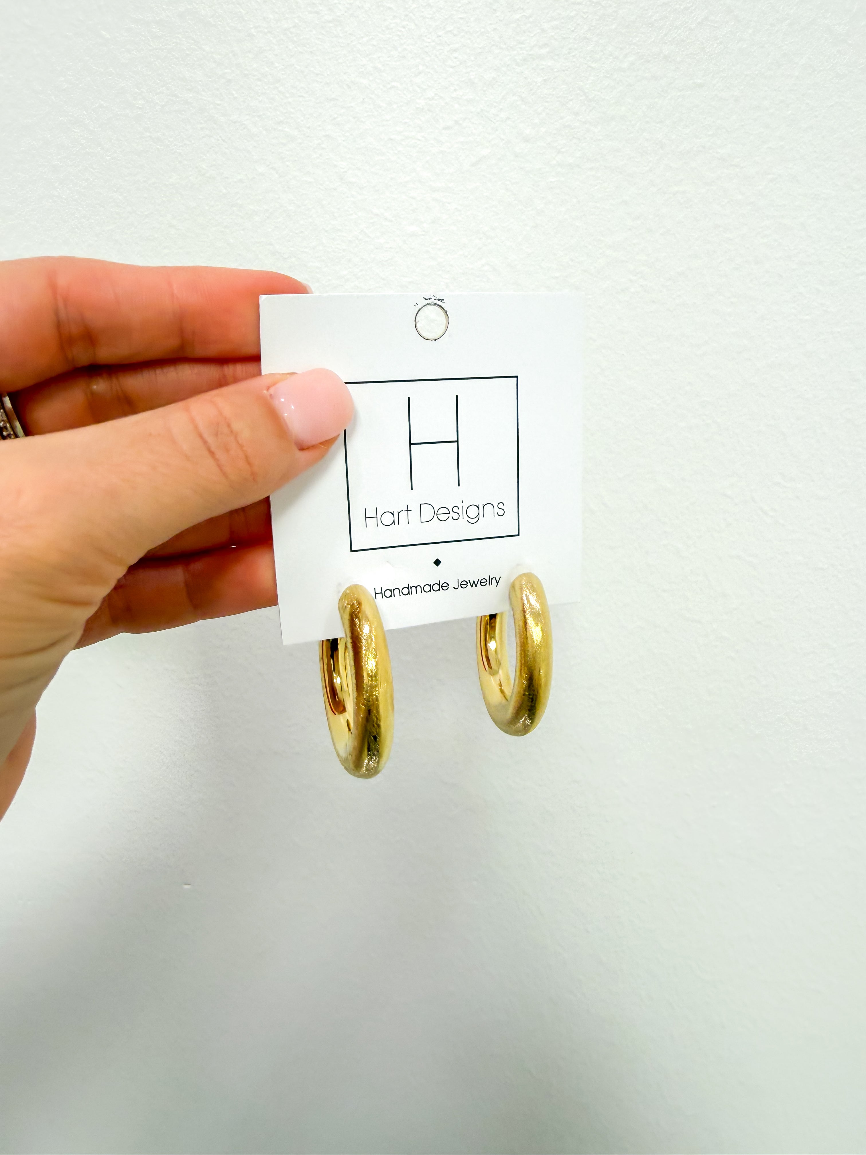 Large Hammered Gold Hoops