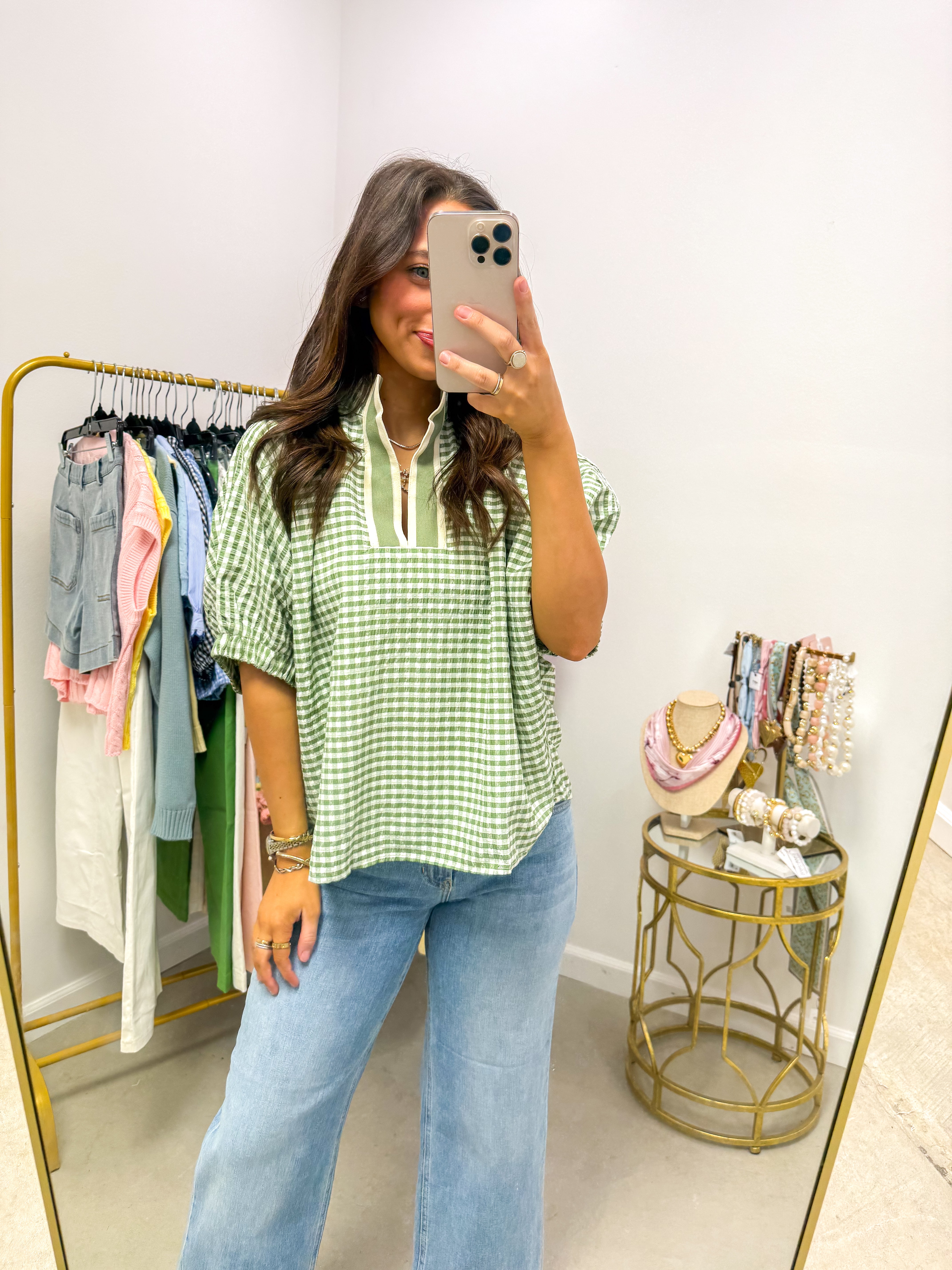 Soft Stripe Green Top