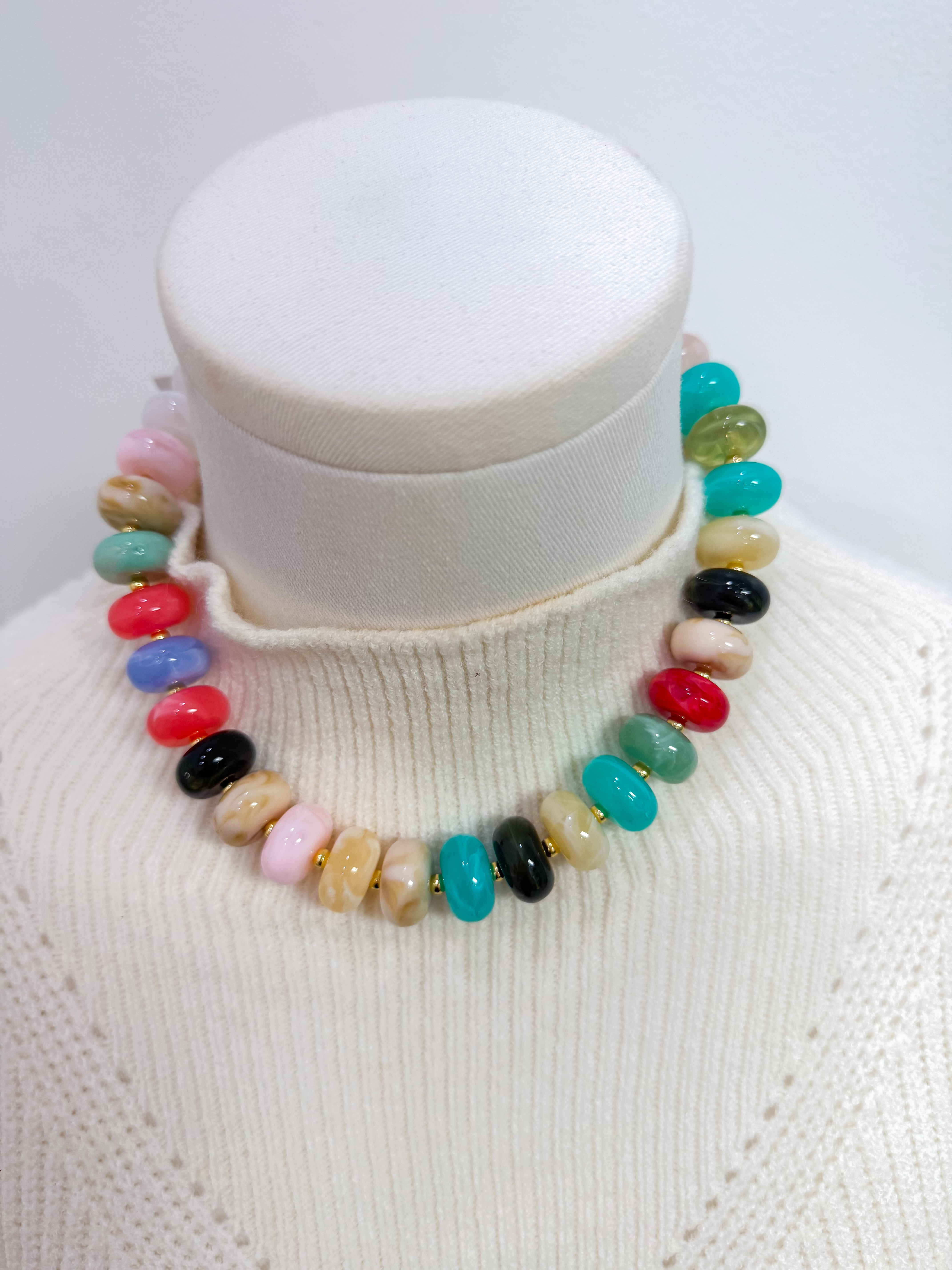 Small Colorful Beaded Necklace