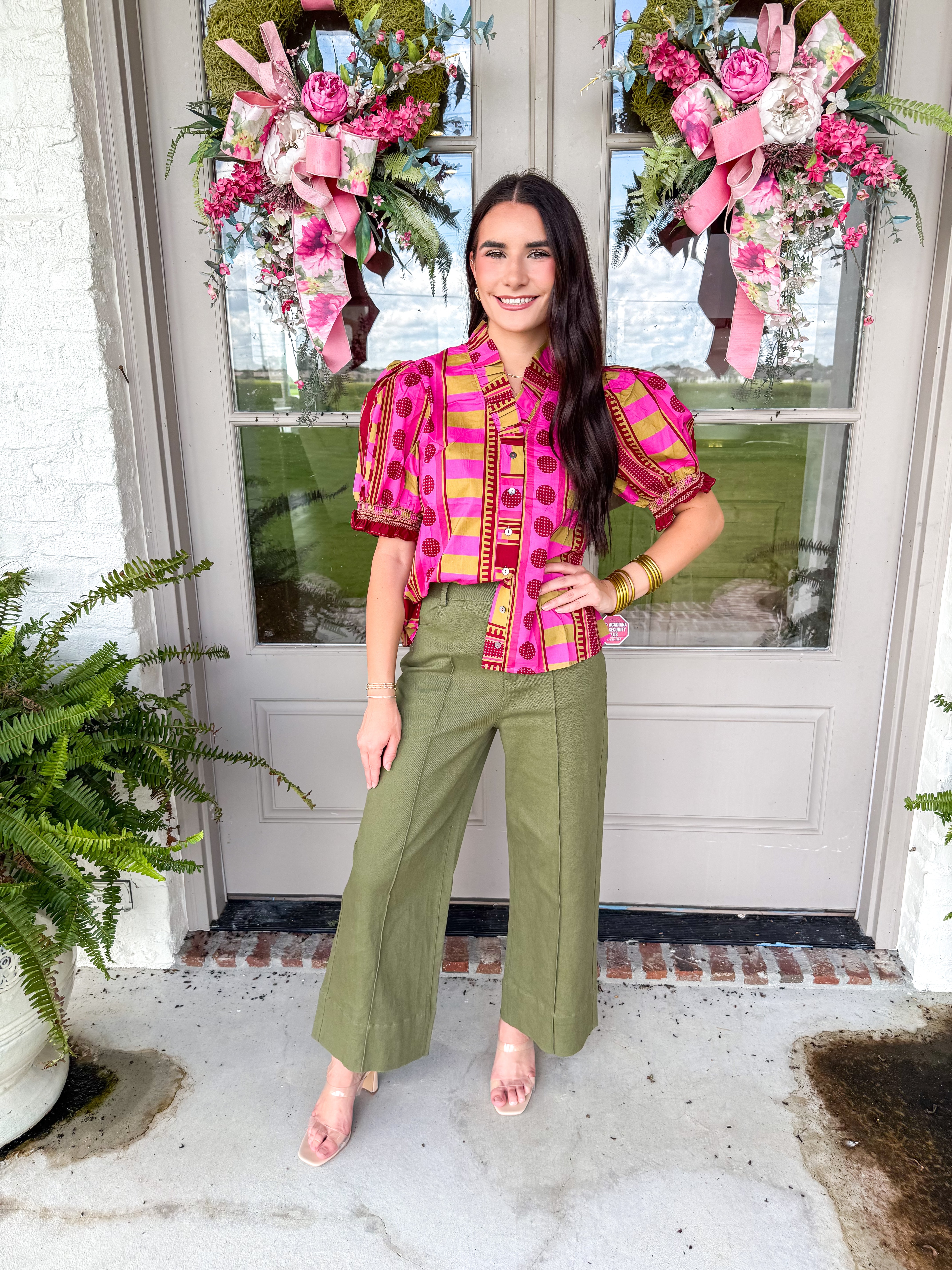 The Penelope Mixed Print Blouse