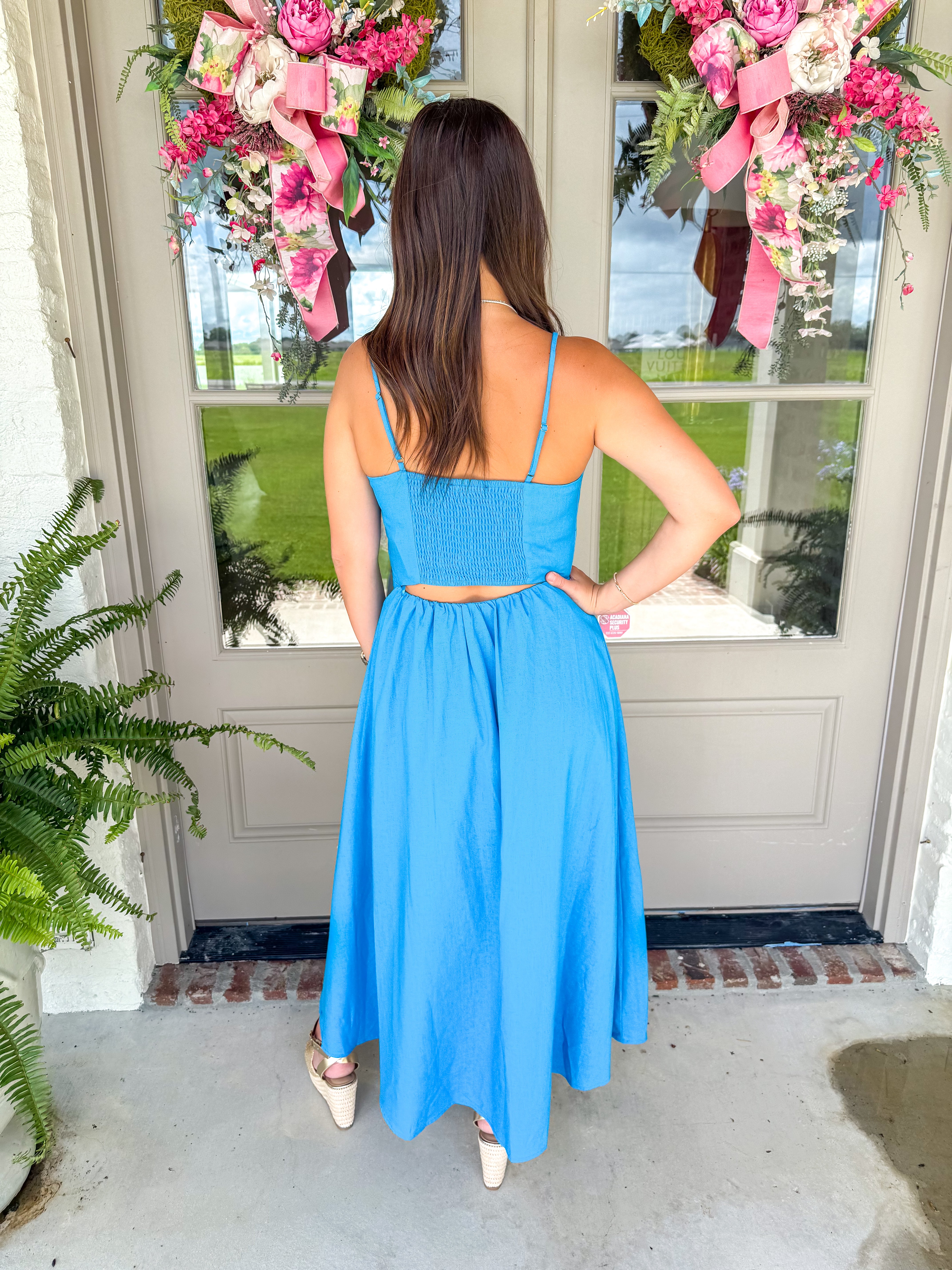 Petal & Pearl Hawaiian Blue Midi