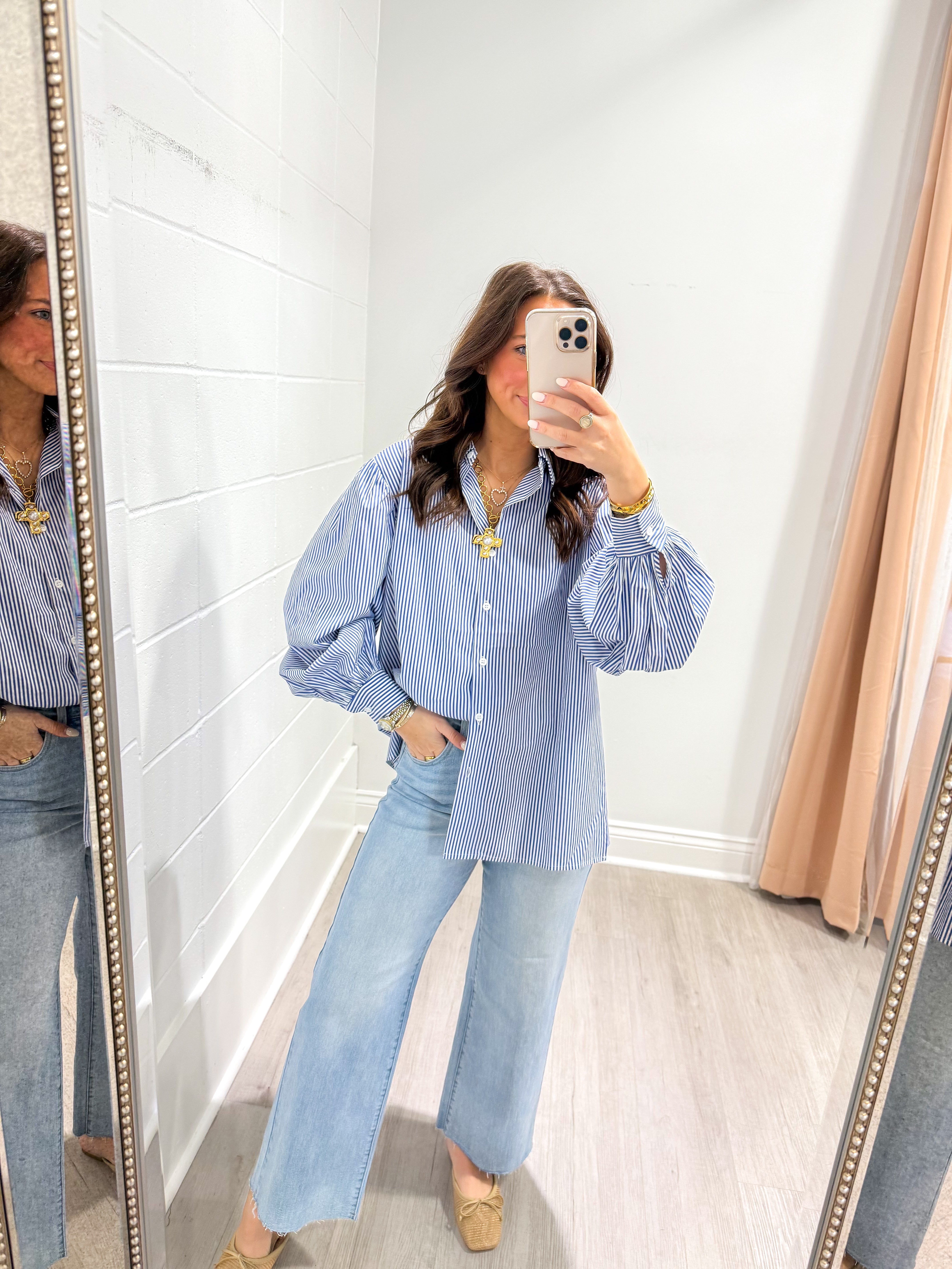 Mariner Light Blue Striped Blouse