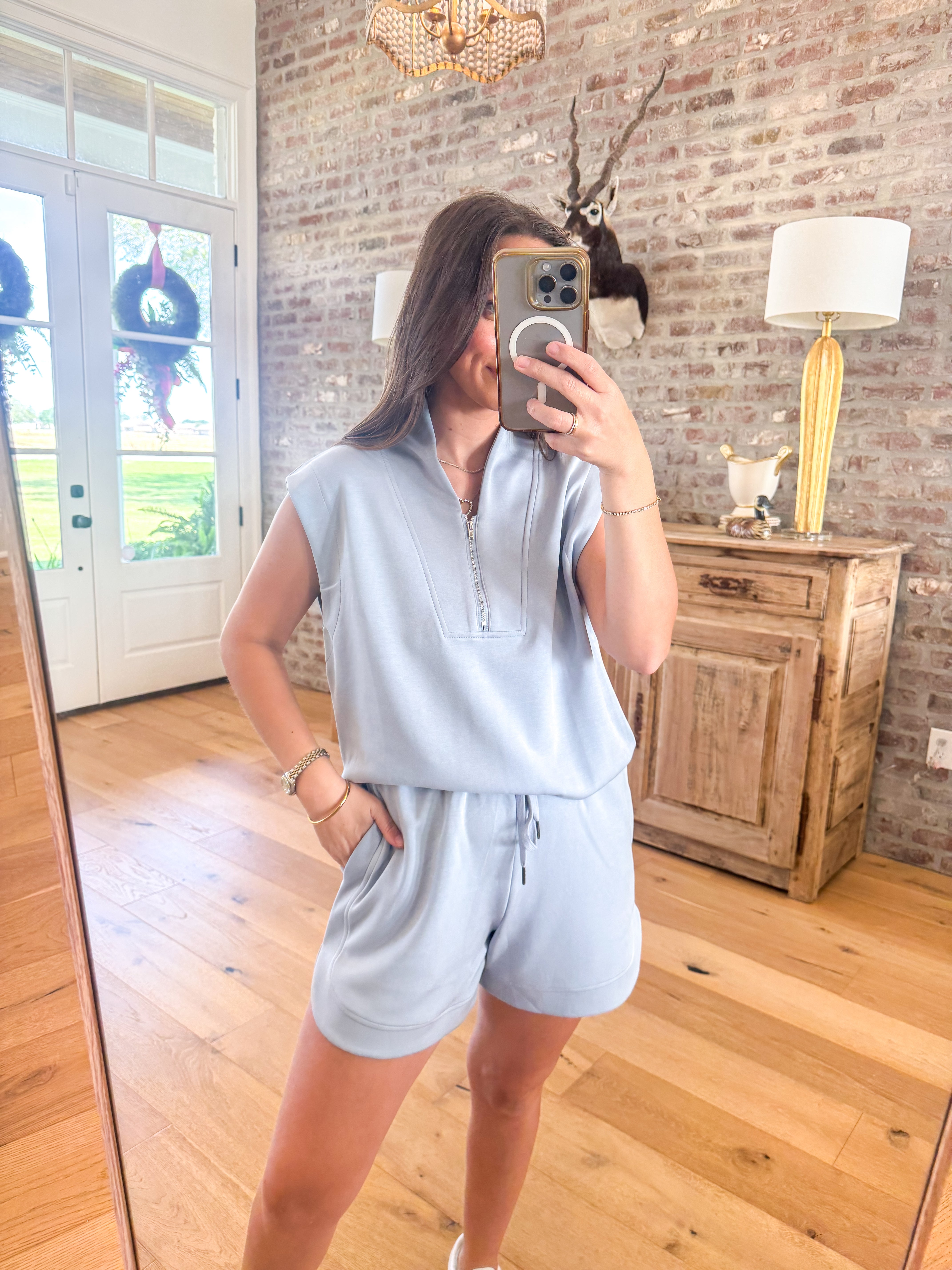 Sky Day Modal Zip-Up Set