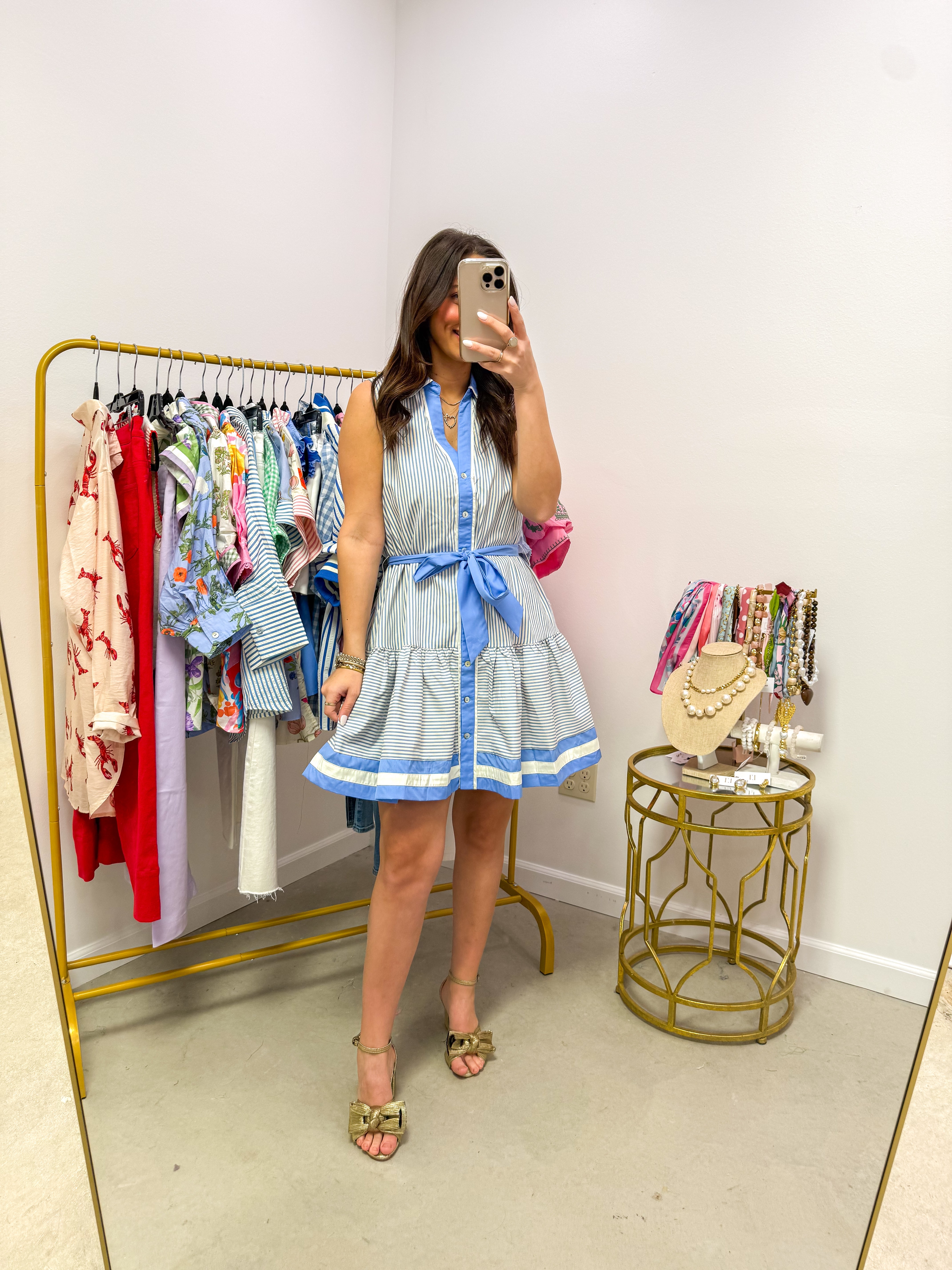 Timeless Blue Striped Mini