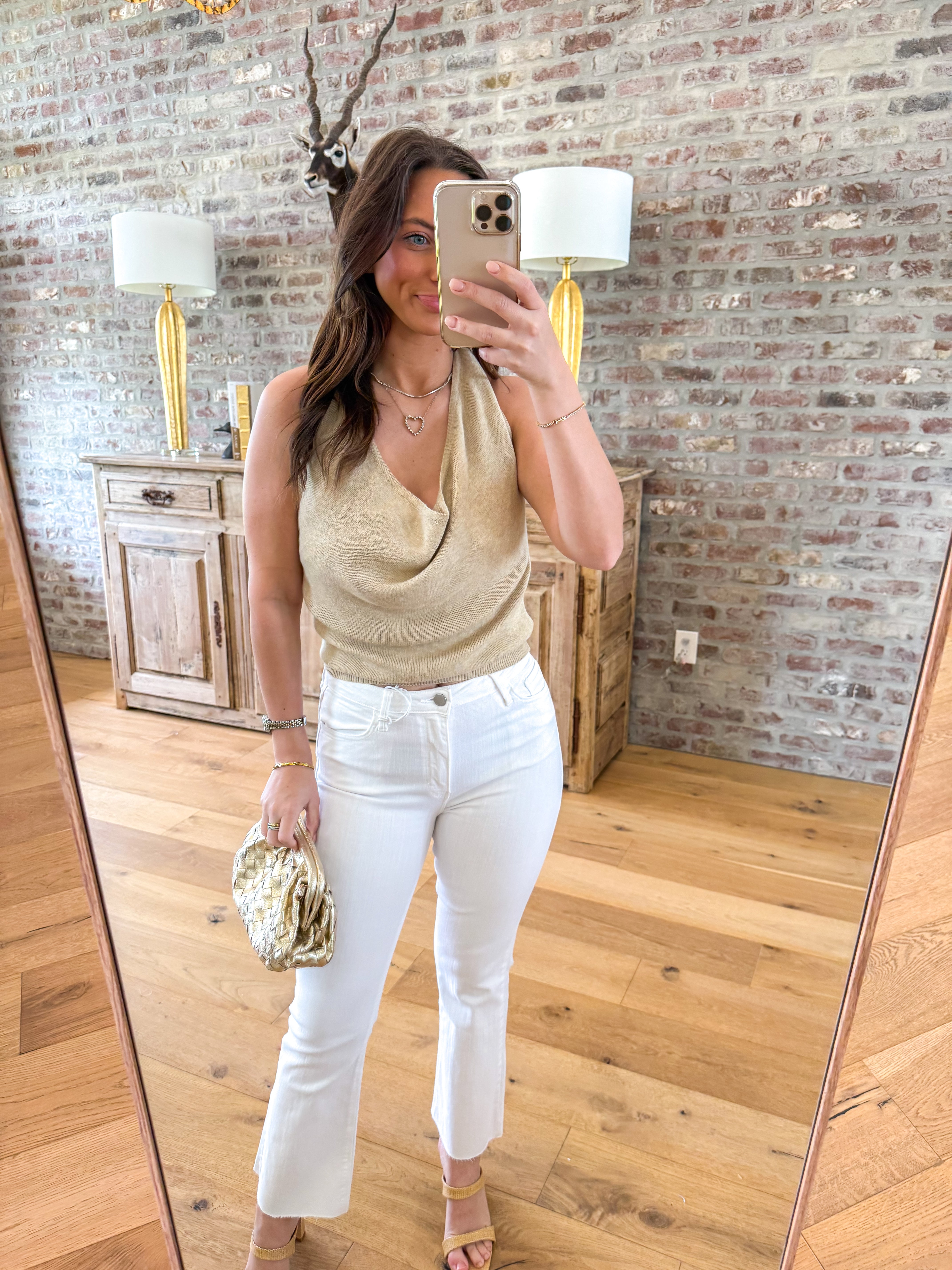 Mila Cowl Neck Halter Knit Top