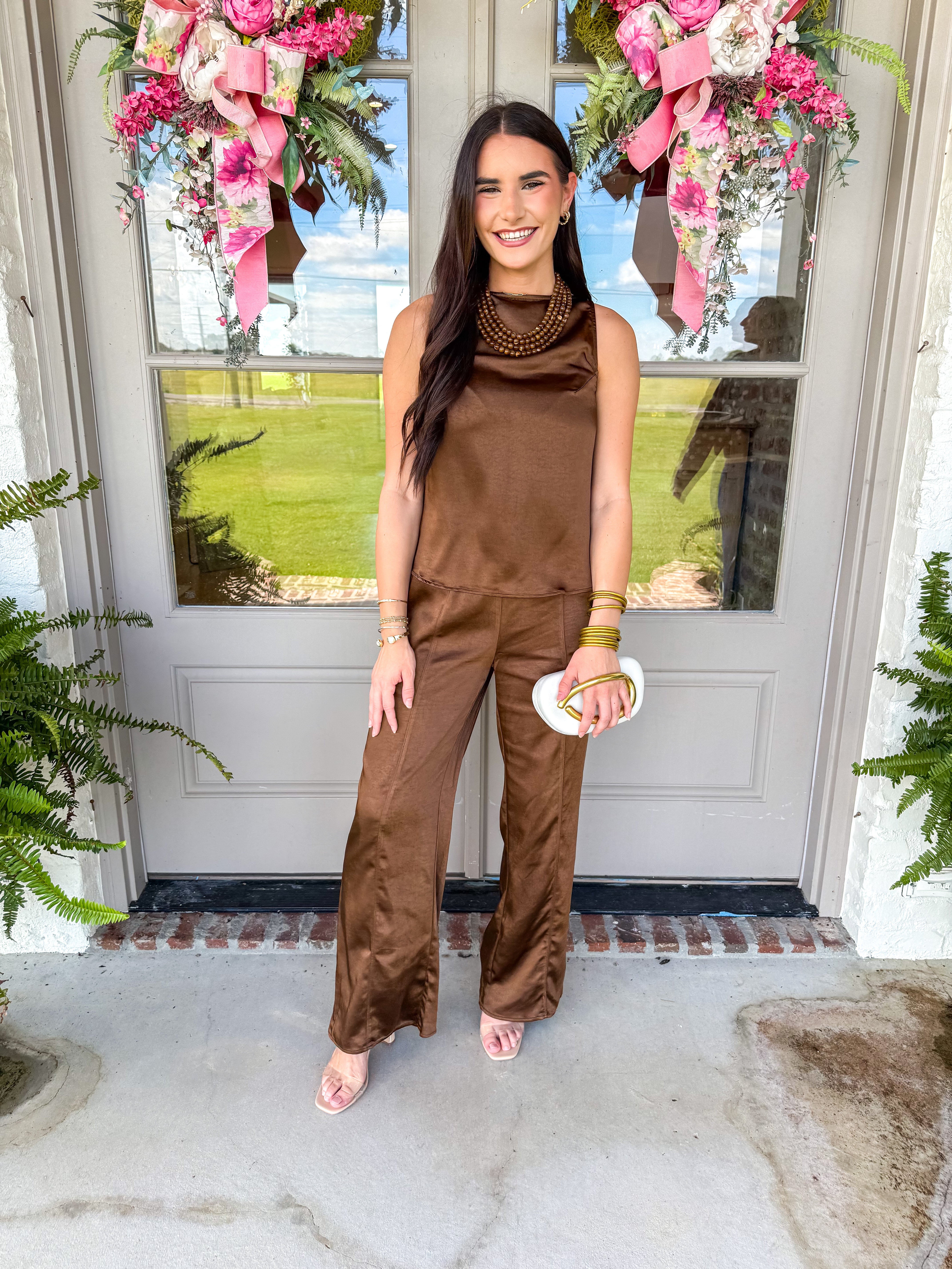 Dawn Satin Pull On Pants
