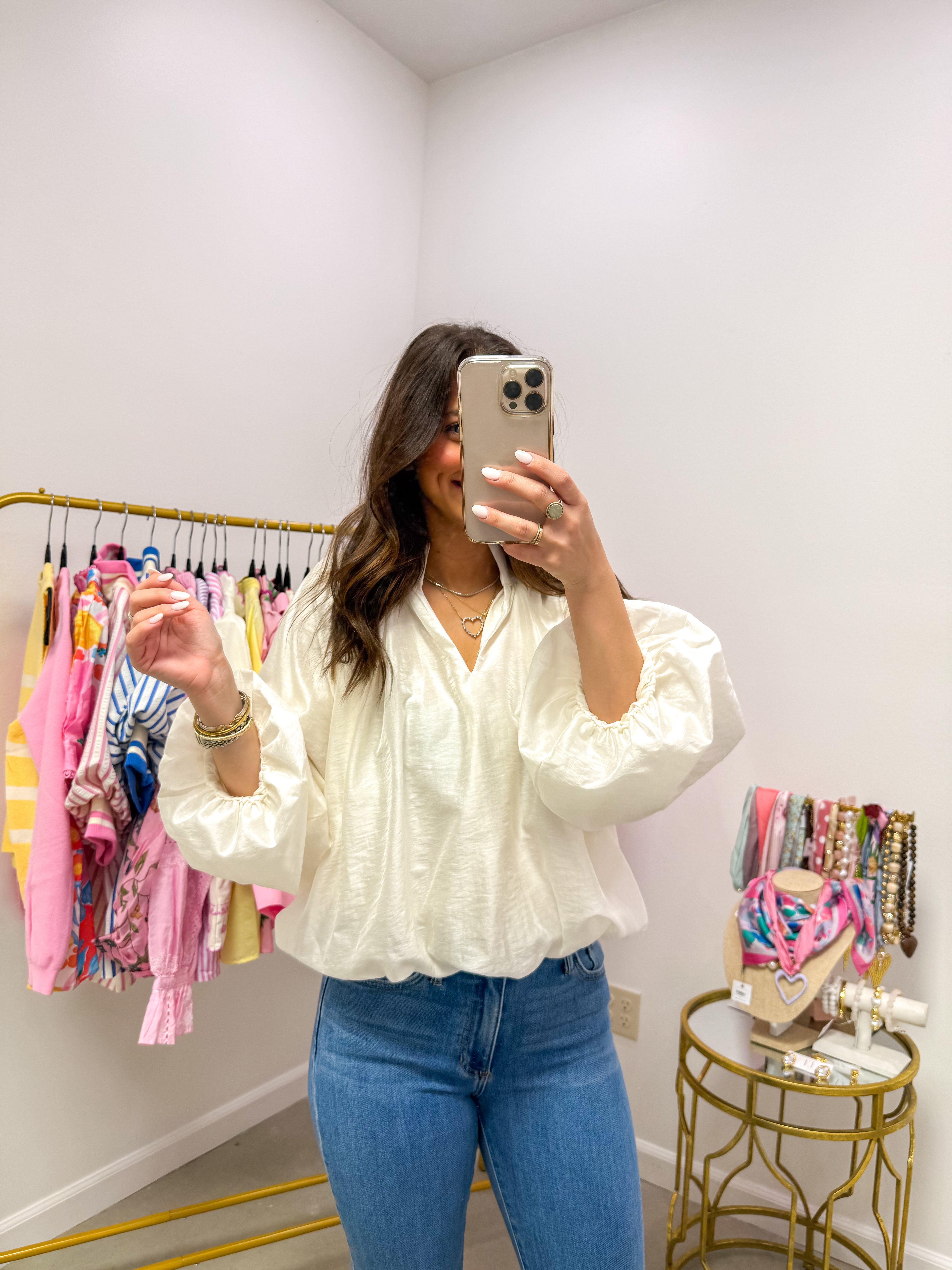 Effortless Elegance Cream Blouse