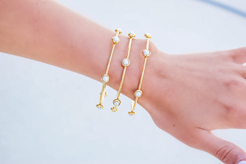 Merritt Pearl Bangle Trio Set