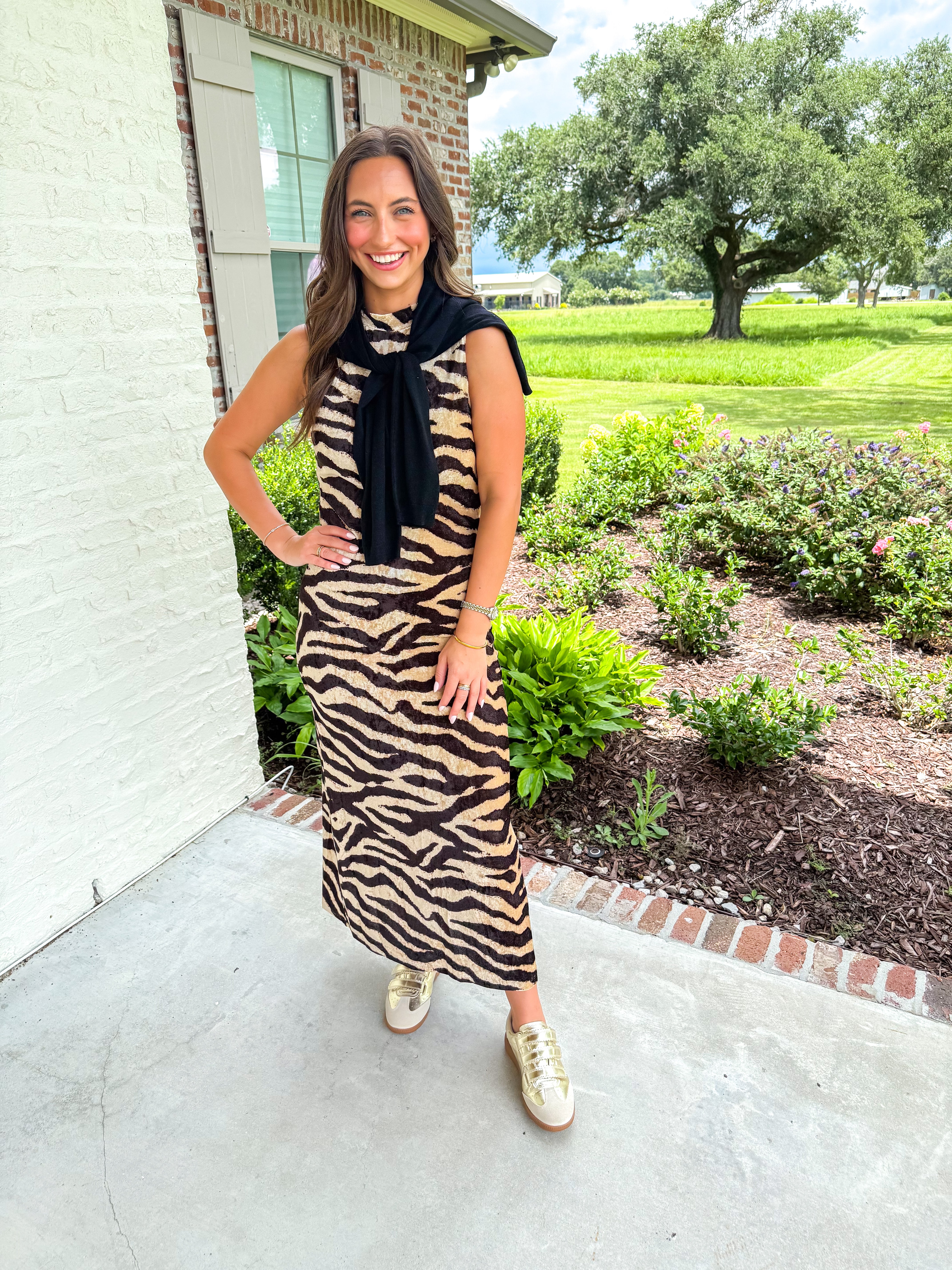Wild Side Zebra Maxi Dress